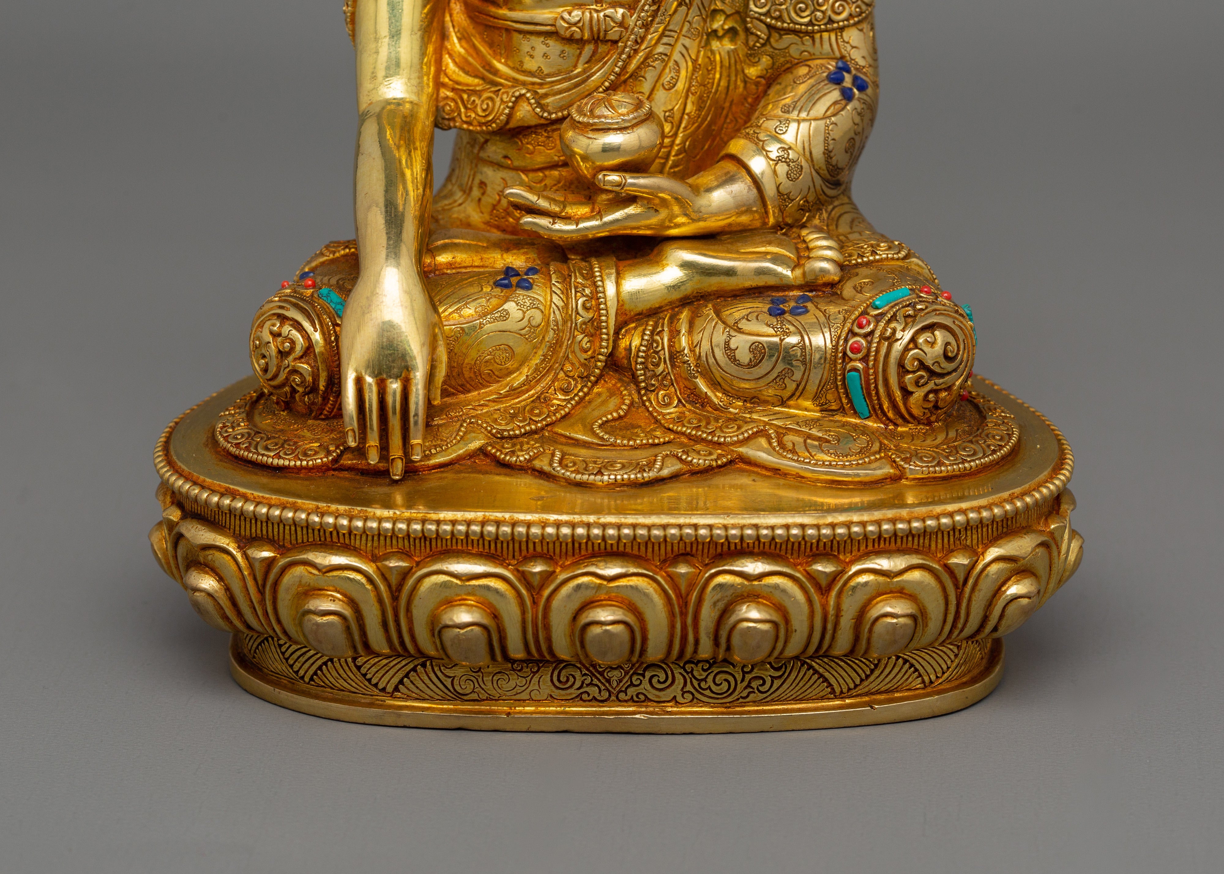 Tibetan Figurine of Buddhist Deity Shakyamuni Buddha | The Enlightened Dharma Teacher