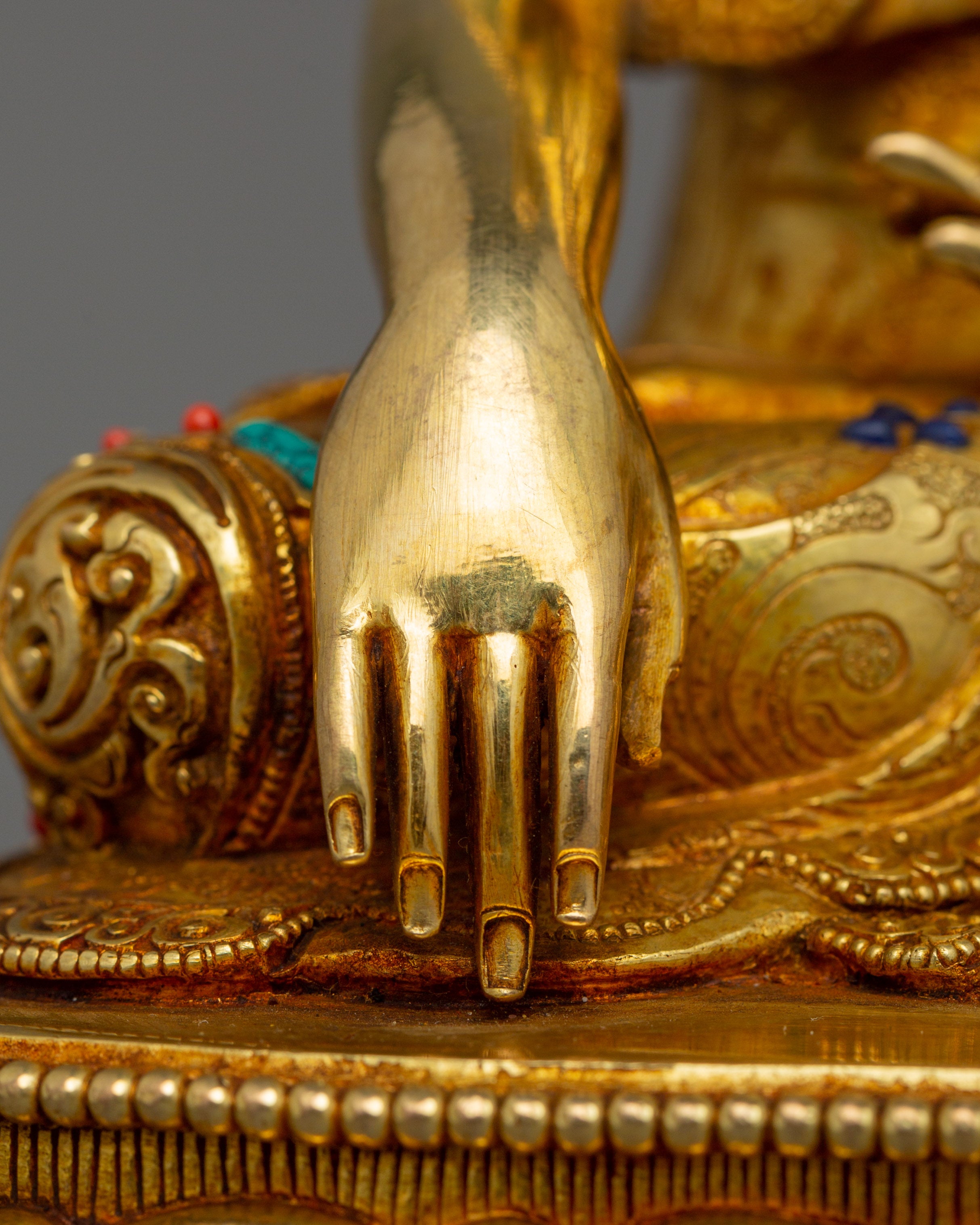 Tibetan Figurine of Buddhist Deity Shakyamuni Buddha | The Enlightened Dharma Teacher