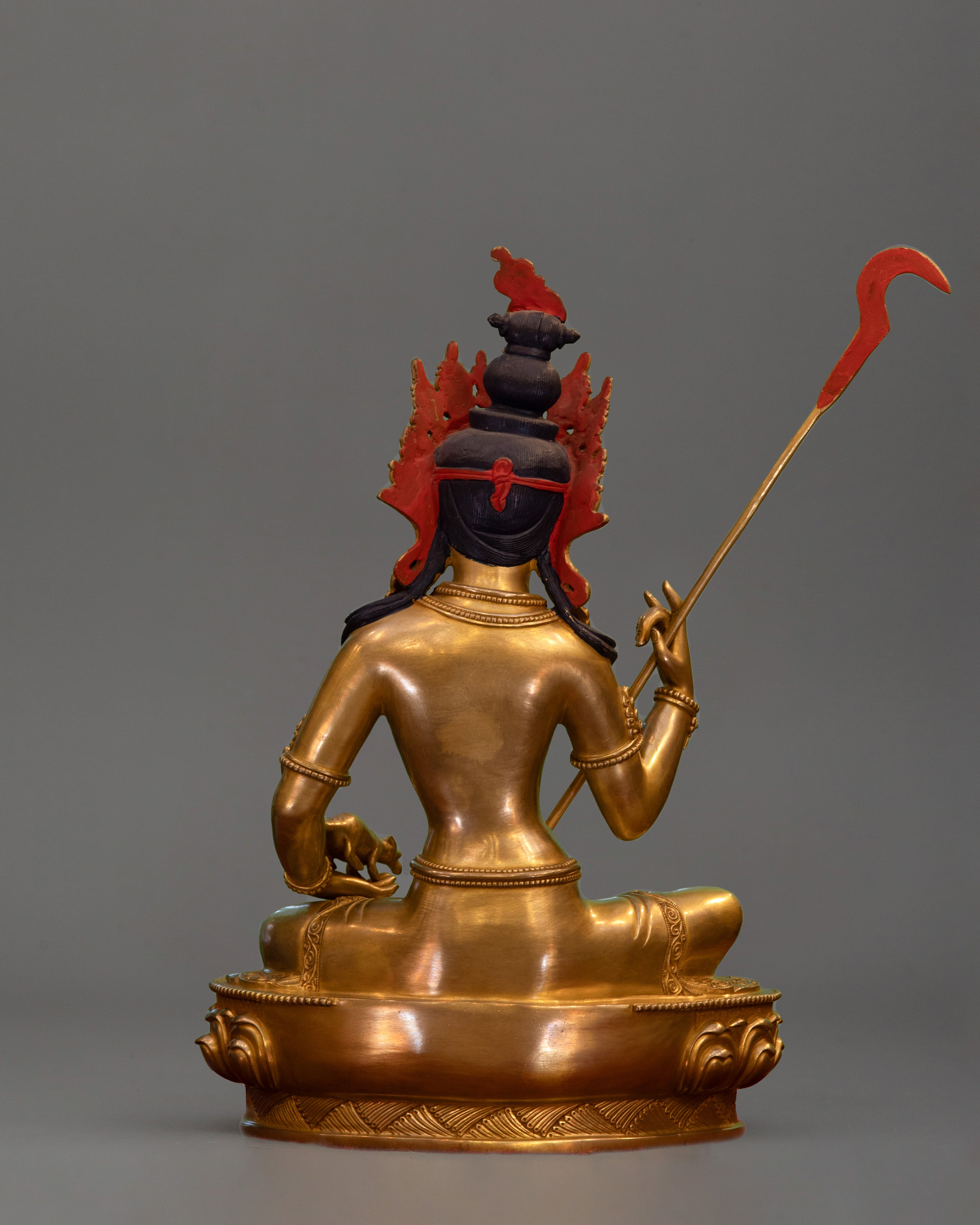 Golden Red Manohara Vasudhara Statue | Traditional Himalayan Art