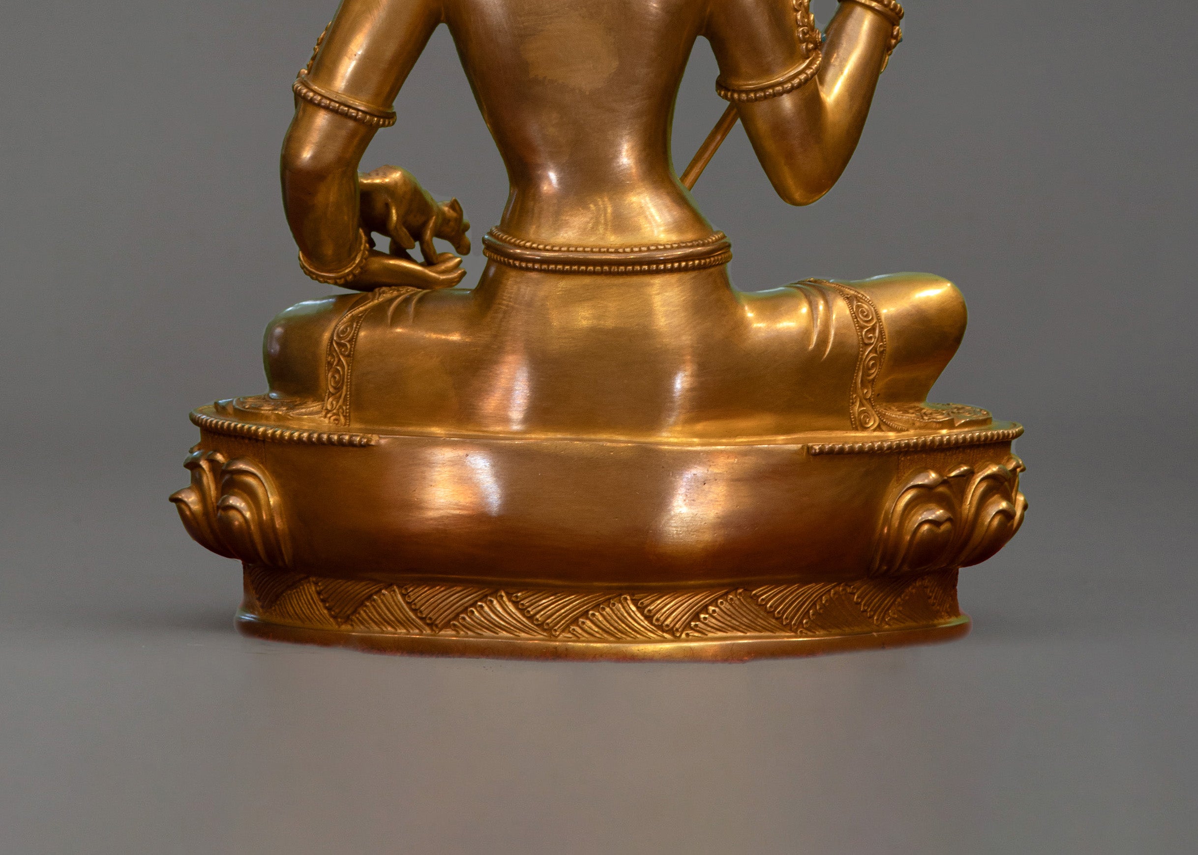 Golden Red Manohara Vasudhara Statue | Traditional Himalayan Art
