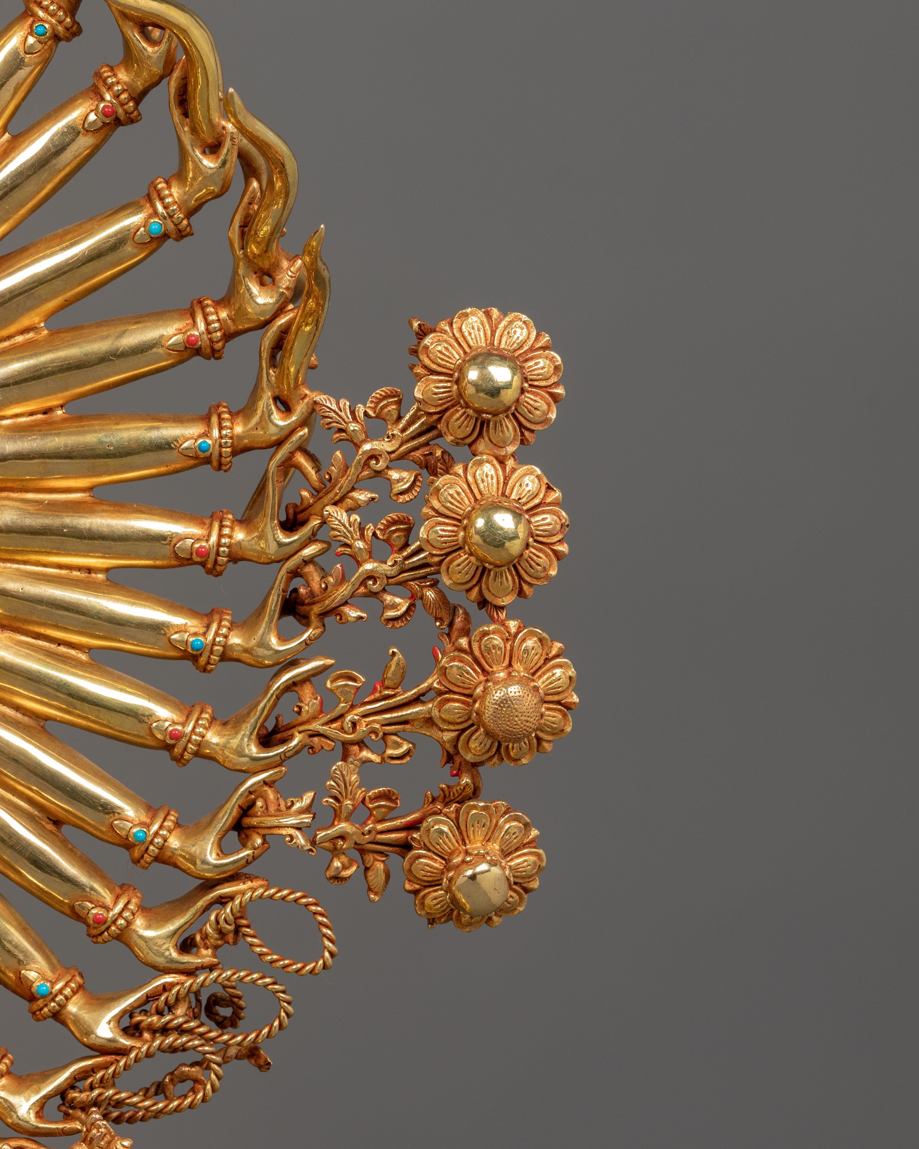 Handmade 1000-Armed Dukar Figurine | The Protector Deity of Compassion