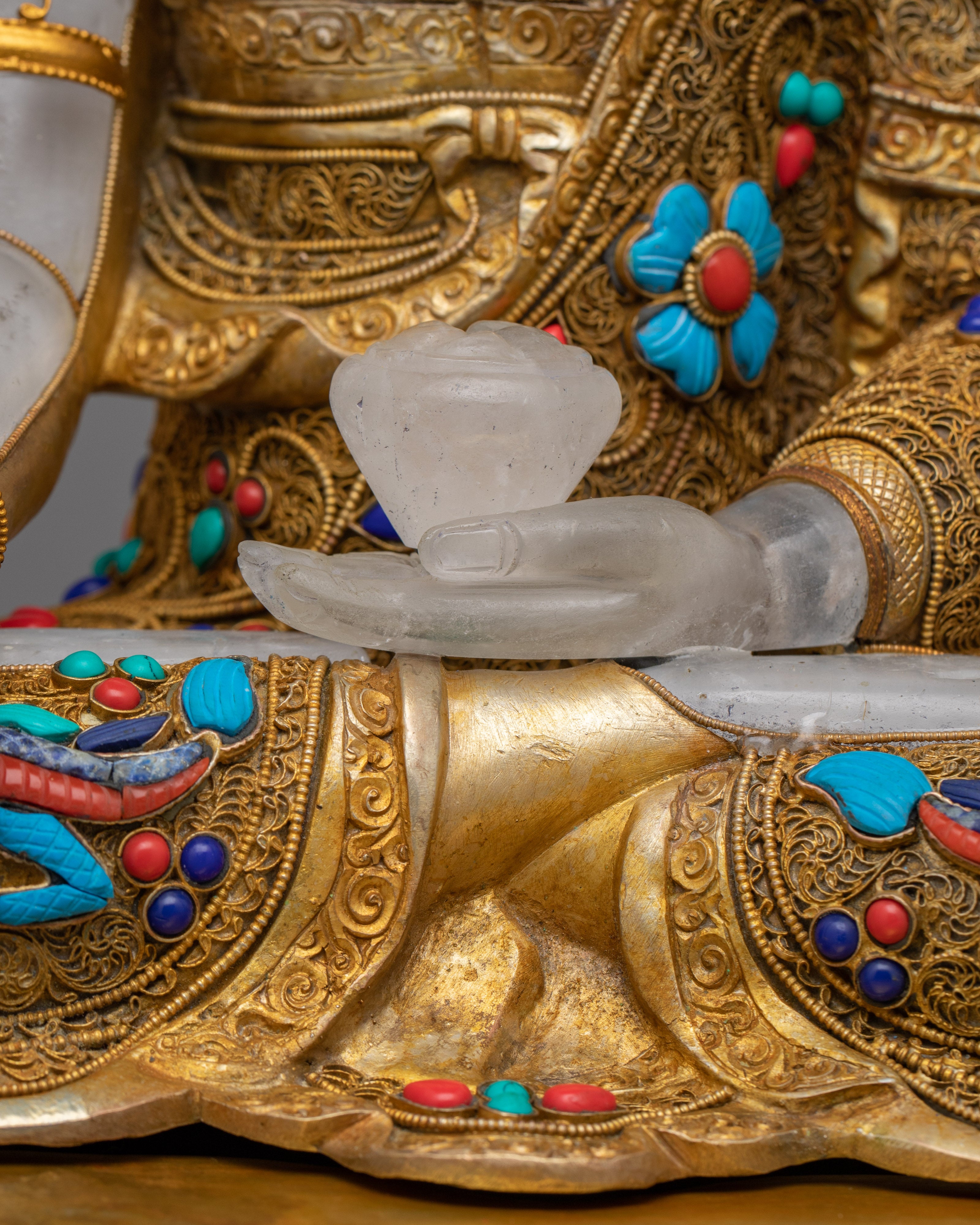 Shakyamuni Buddha with Crystal Body Statue | First Enlightenment Buddha