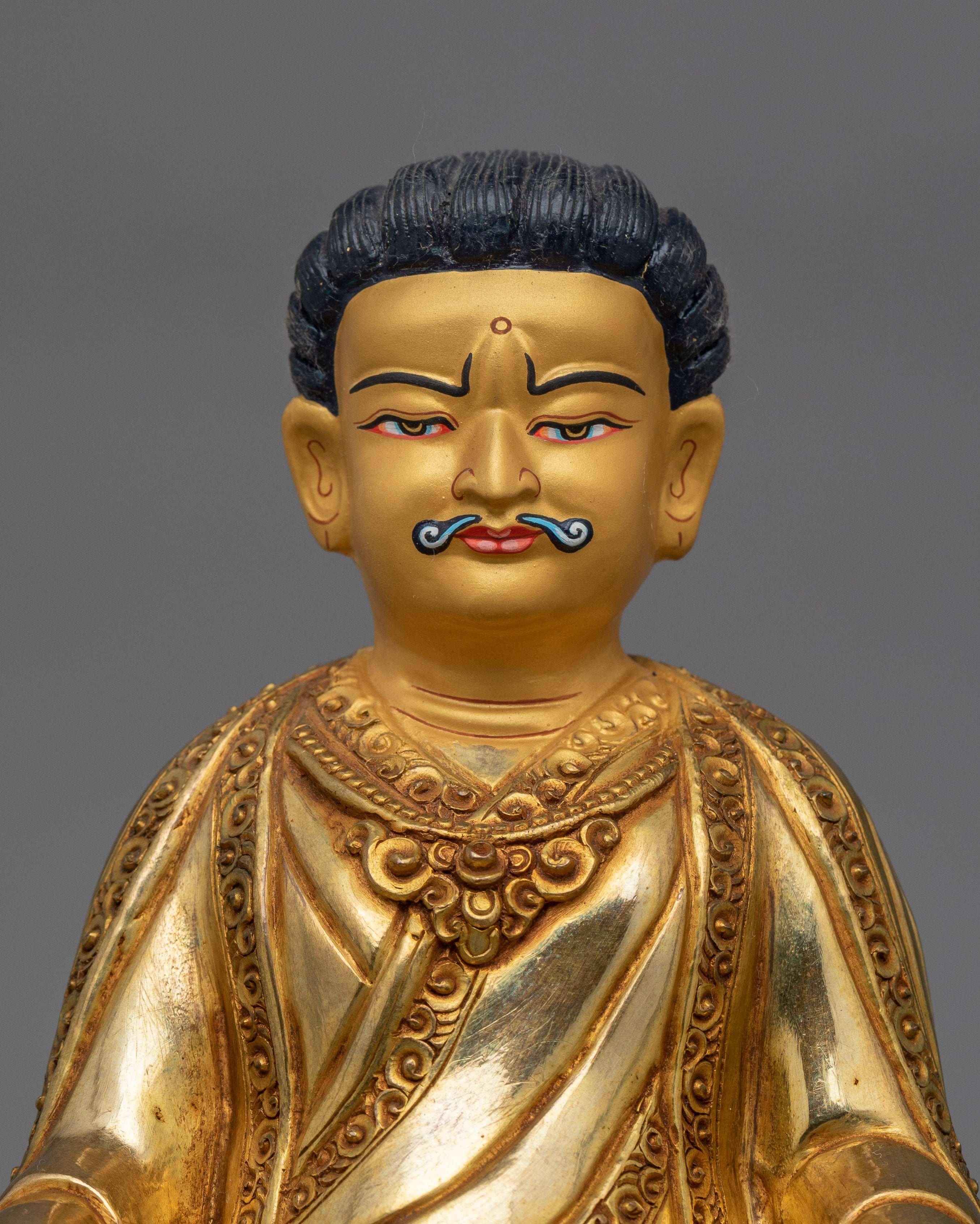Himalayan Figurine of Marpha | 24K Gold Gilded Statue