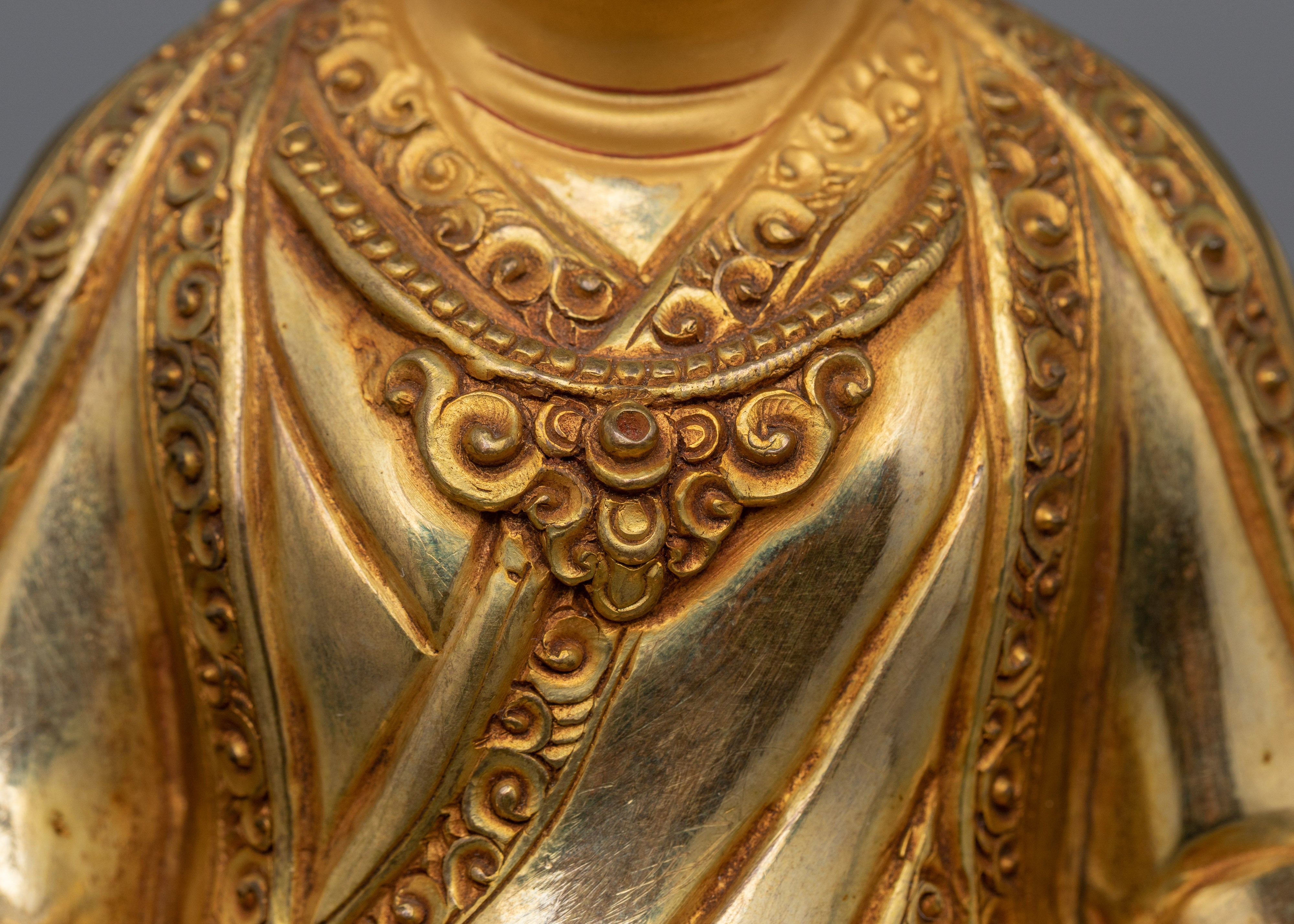 Himalayan Figurine of Marpha | 24K Gold Gilded Statue