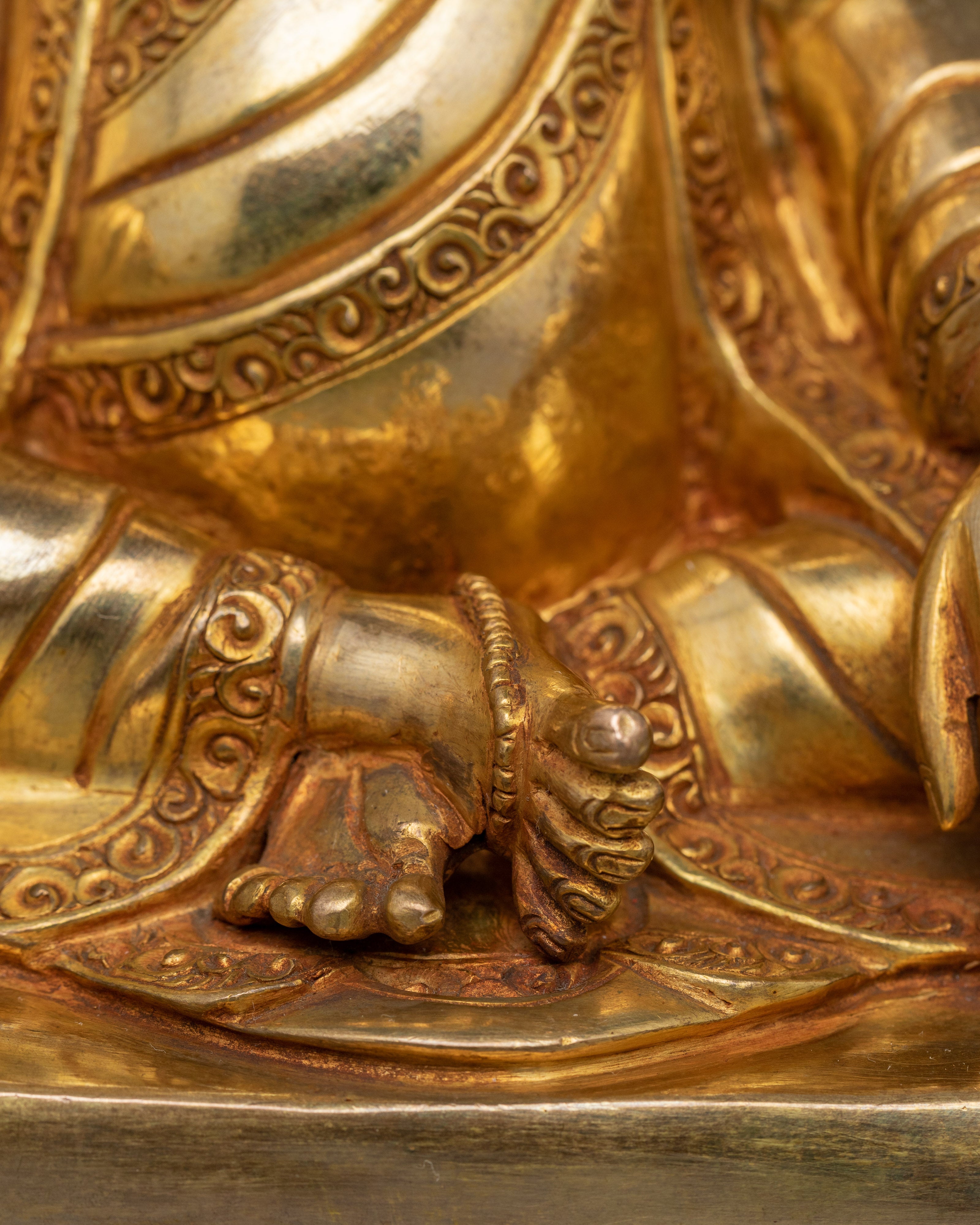 Himalayan Figurine of Marpha | 24K Gold Gilded Statue