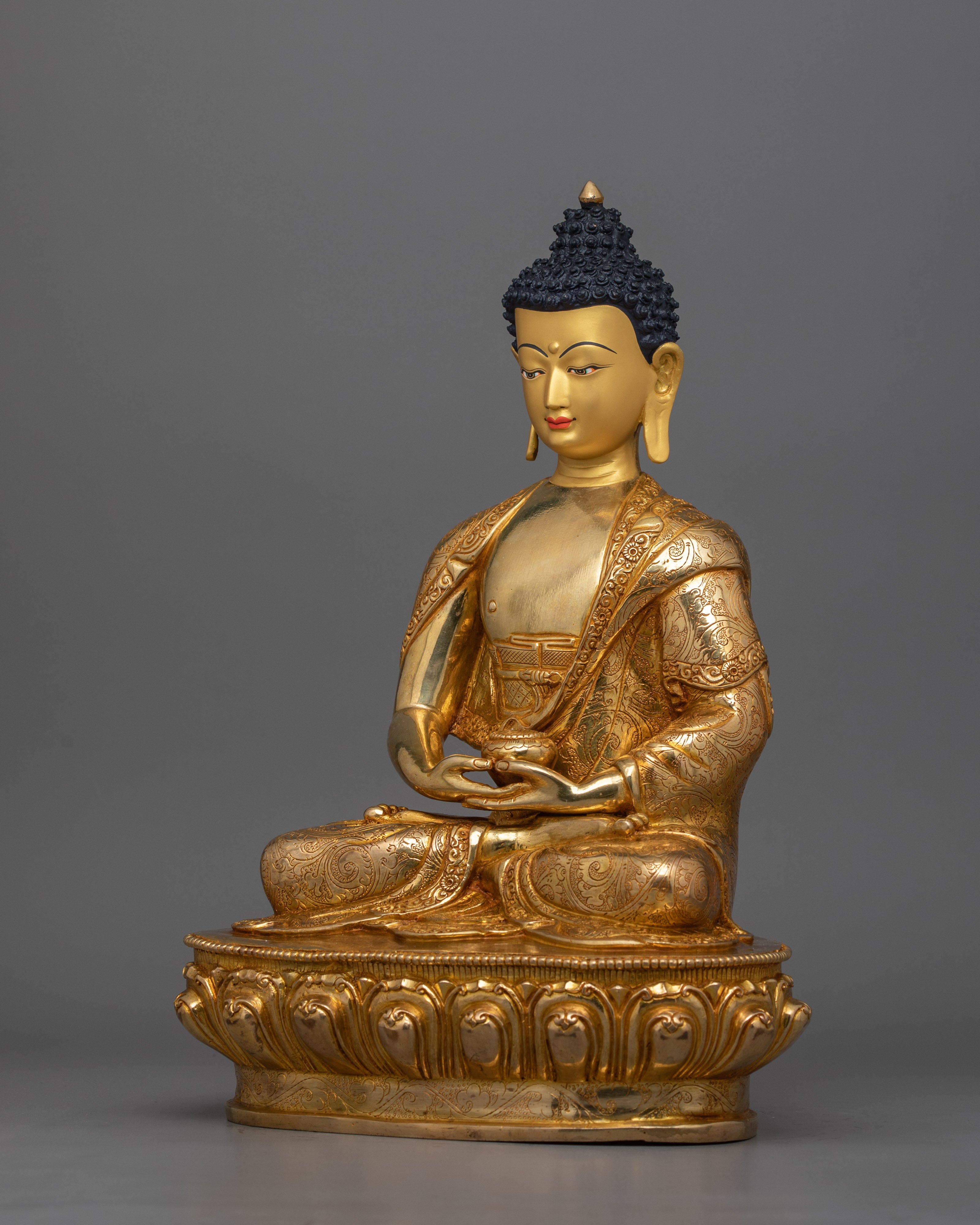 Tibetan Buddha Amitabha Figurine | Buddha of Infinite Light and Wisdom