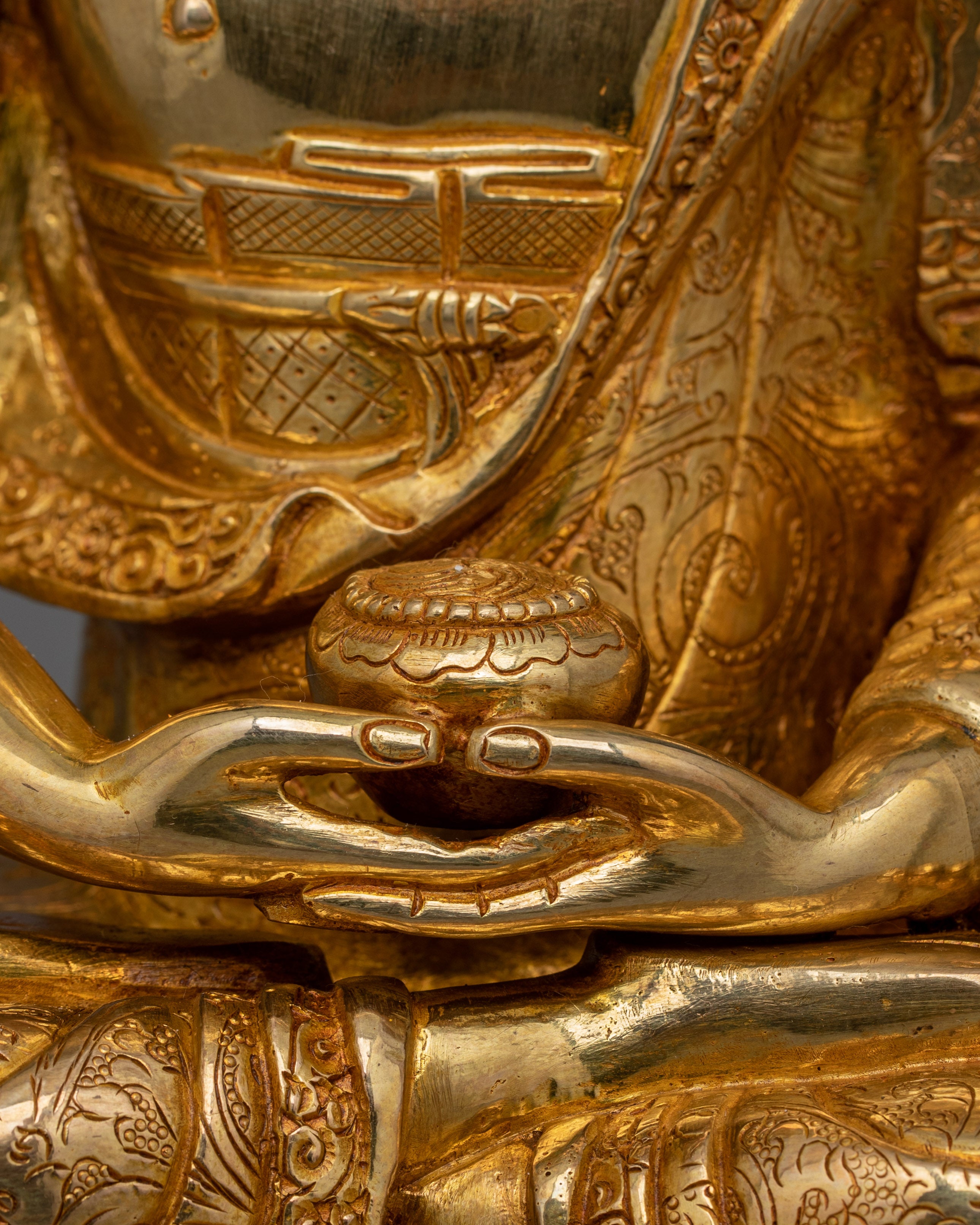 Tibetan Buddha Amitabha Figurine | Buddha of Infinite Light and Wisdom