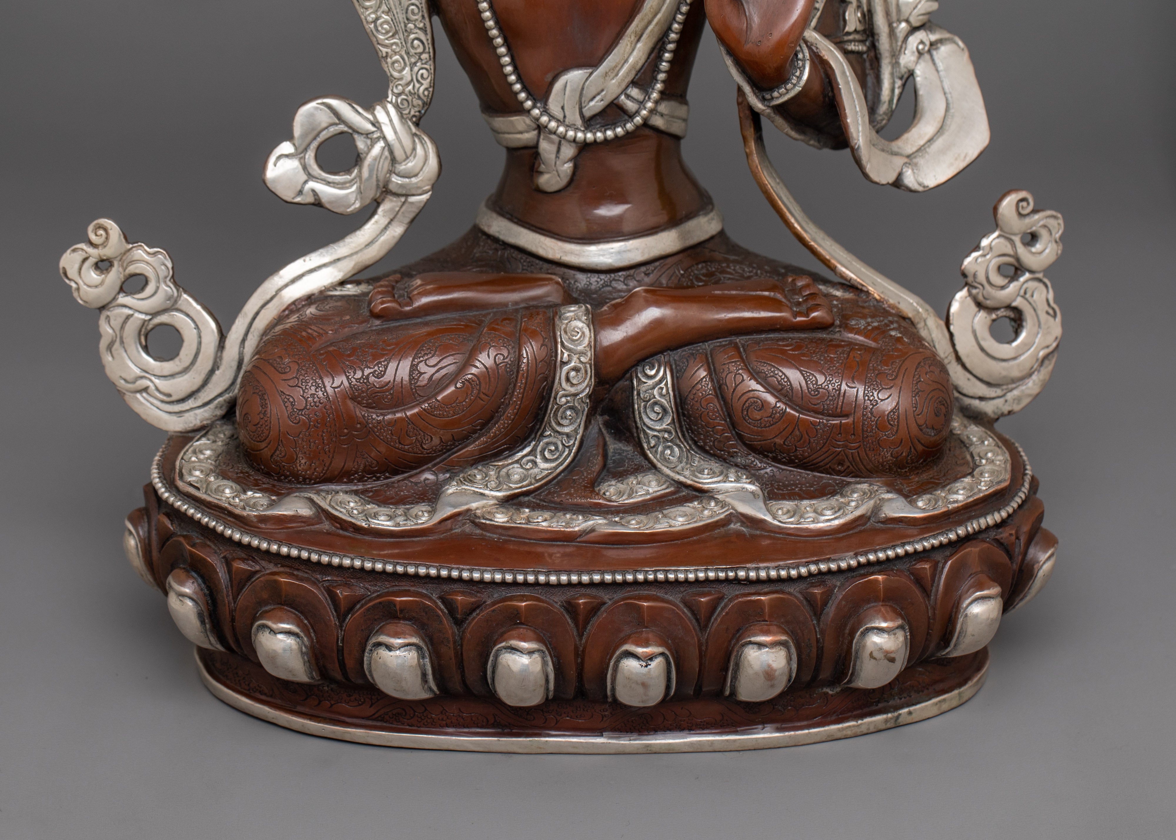 Handmade Tibetan Figurine of Manjushri | Bodhisattva of Wisdom and Knowledge