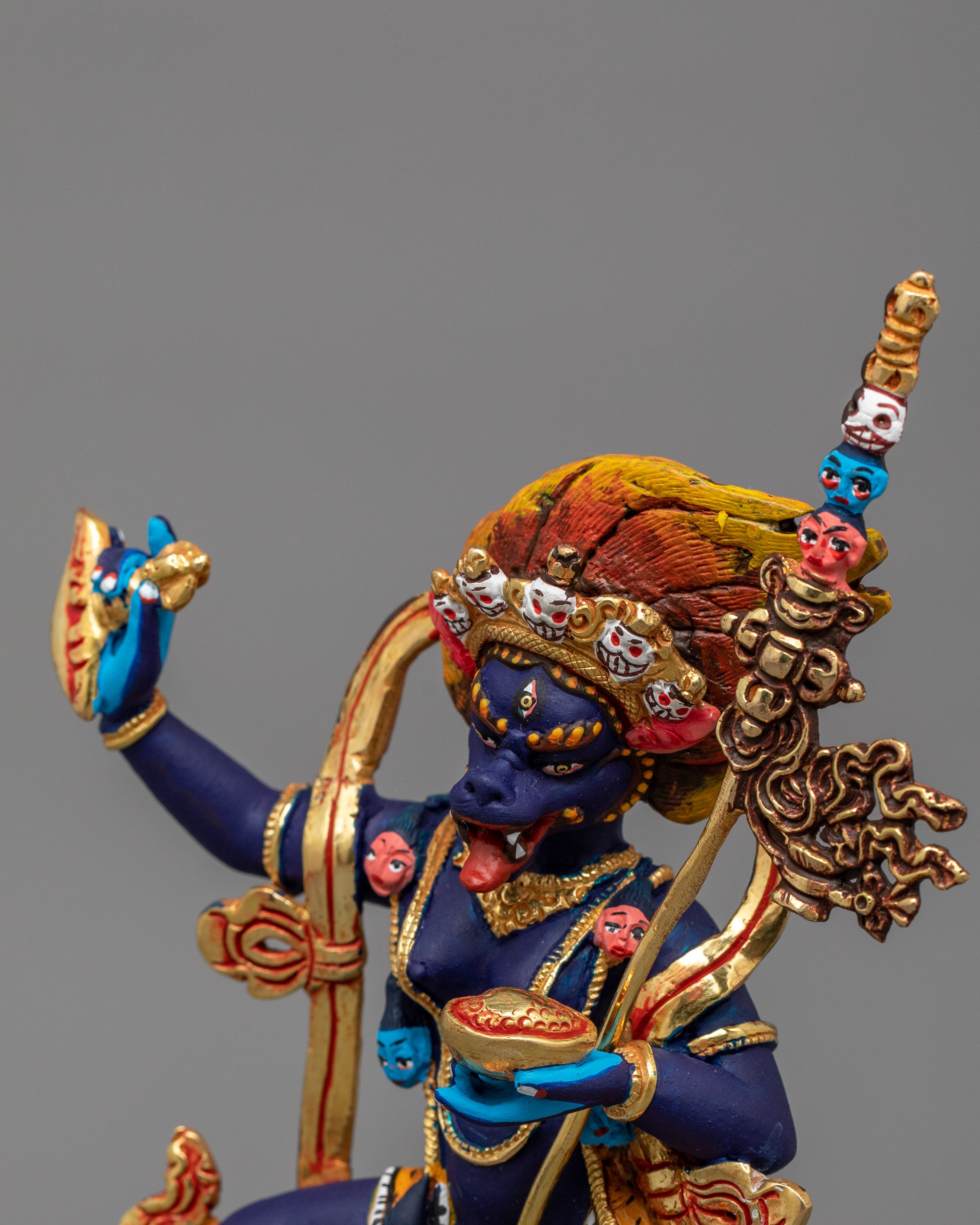 Himalayan Sculpture of Simha Mukha | Lion-Headed Protector Deity of Strength