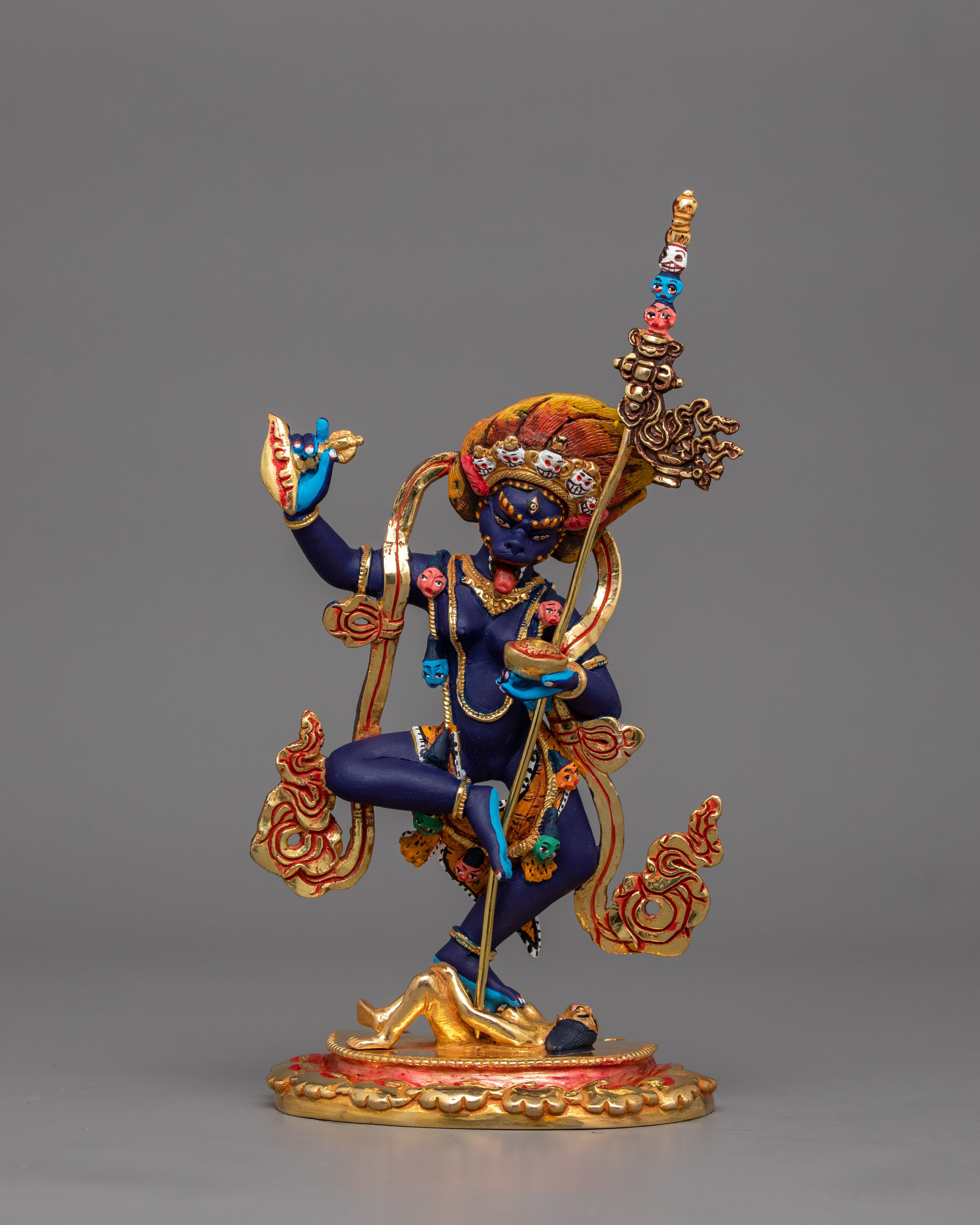 Himalayan Sculpture of Simha Mukha | Lion-Headed Protector Deity of Strength