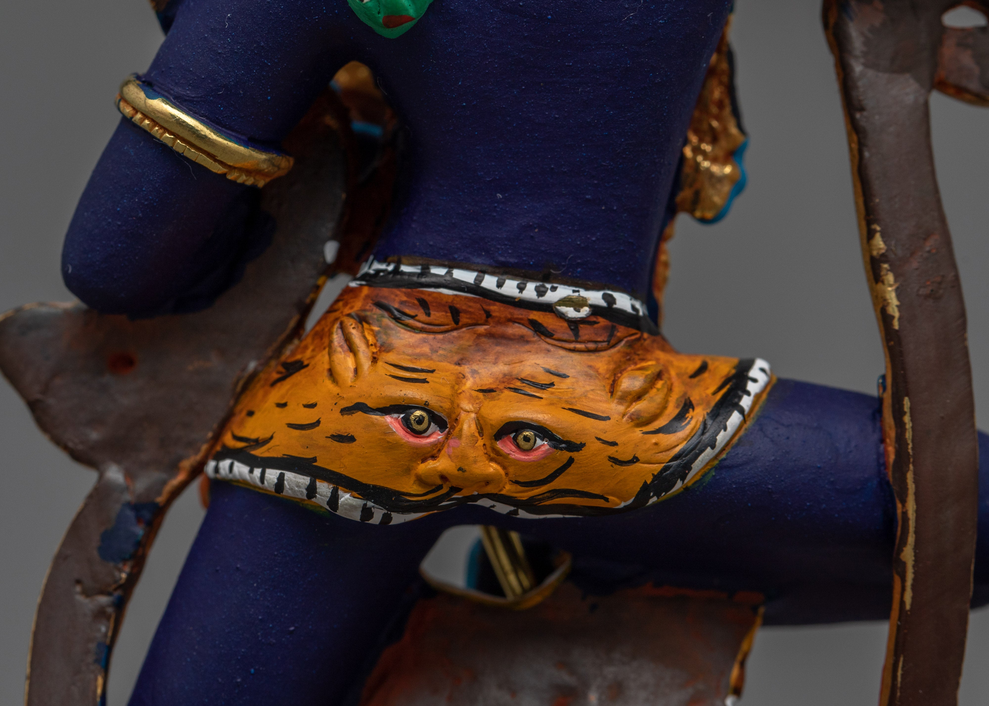 Himalayan Sculpture of Simha Mukha | Lion-Headed Protector Deity of Strength