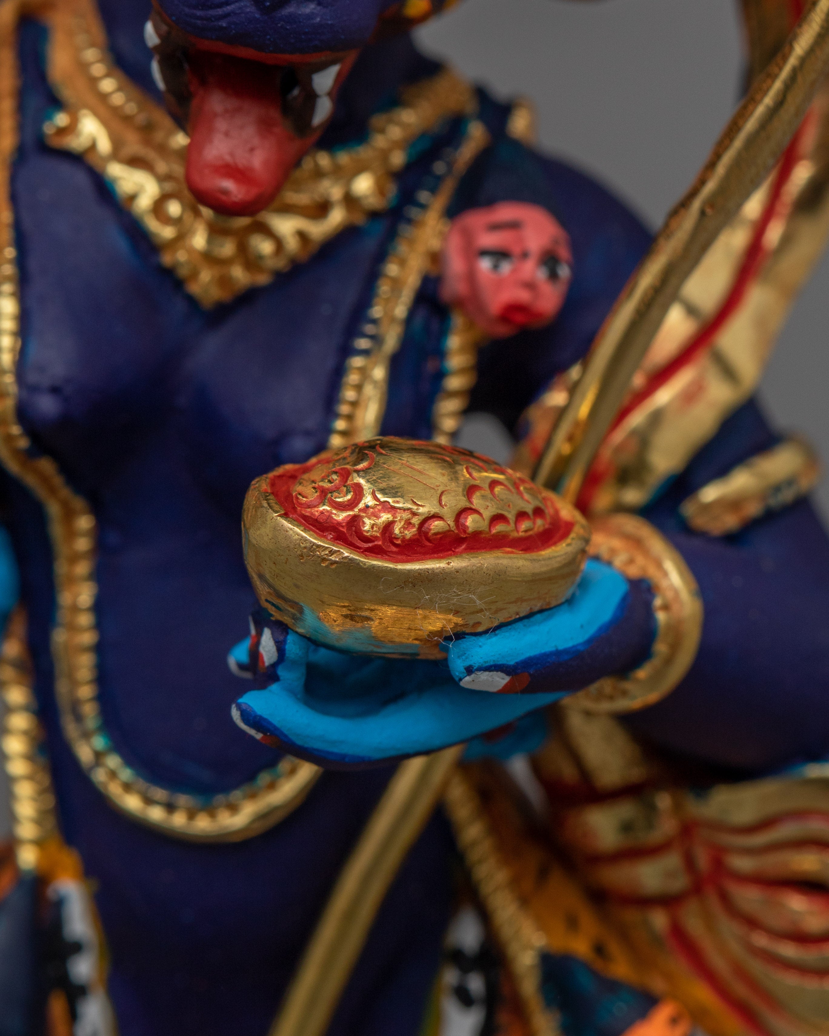 Himalayan Sculpture of Simha Mukha | Lion-Headed Protector Deity of Strength