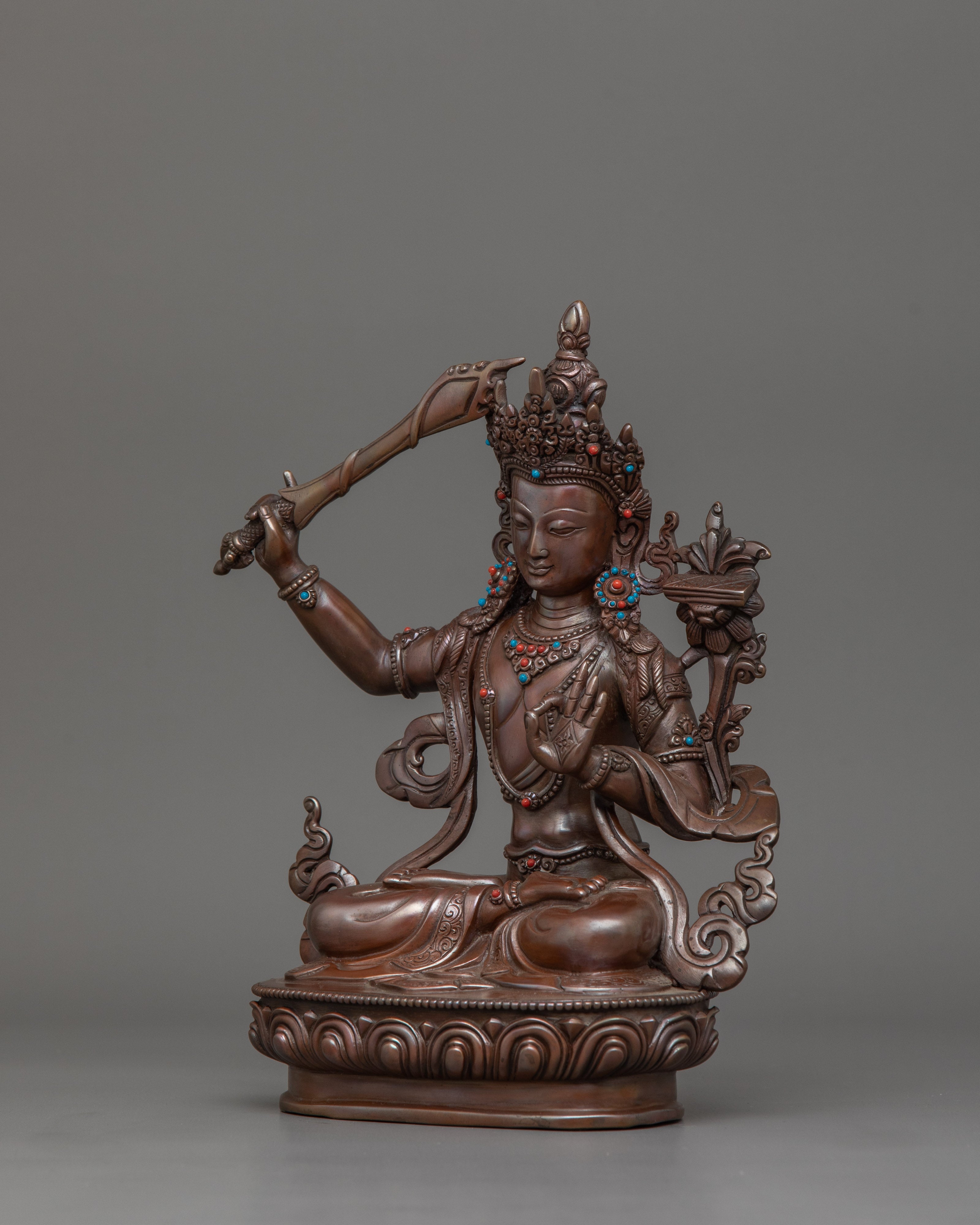 Handmade Manjughosa Figurine | The Bodhisattva of Wisdom and Knowledge