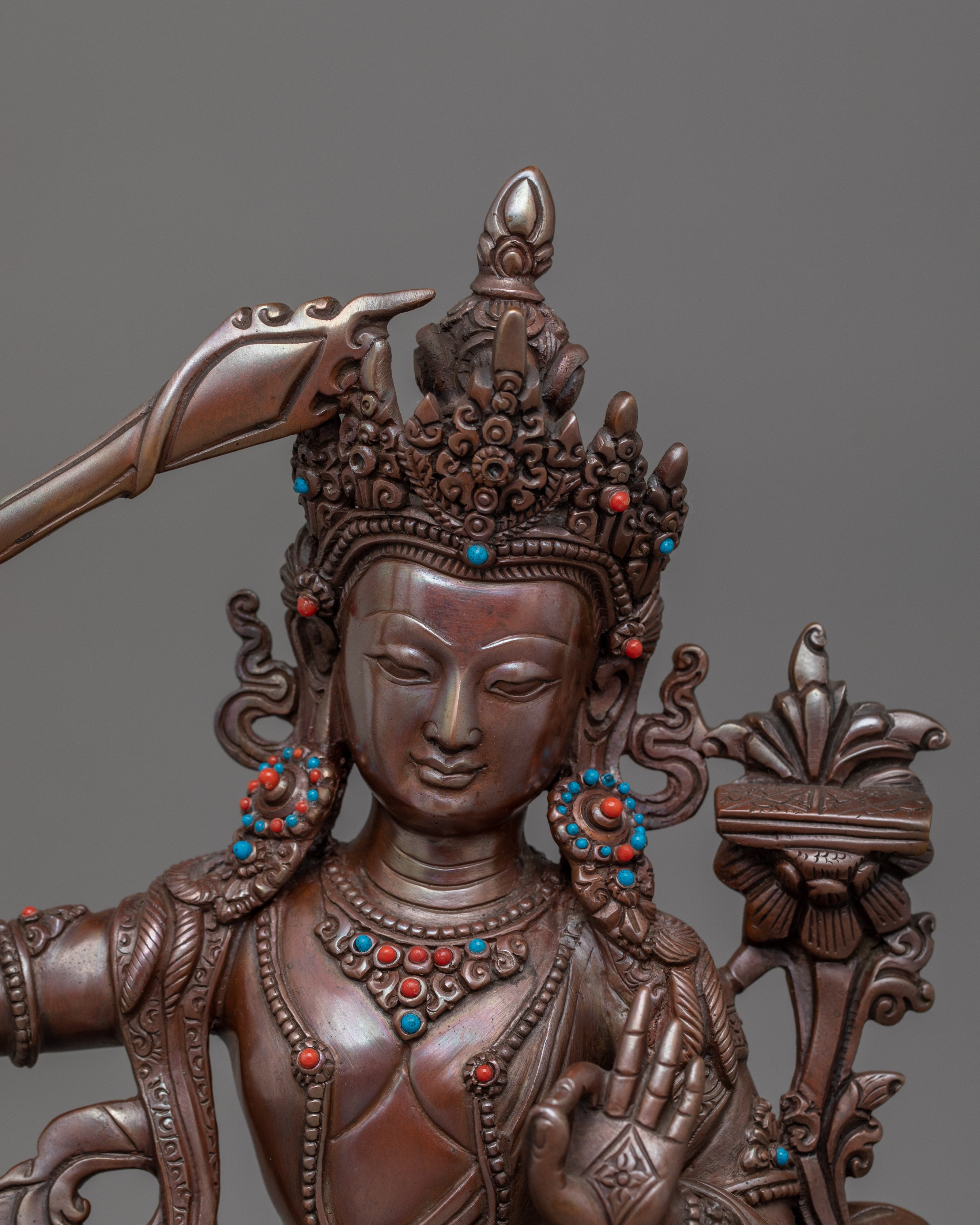 Handmade Manjughosa Figurine | The Bodhisattva of Wisdom and Knowledge