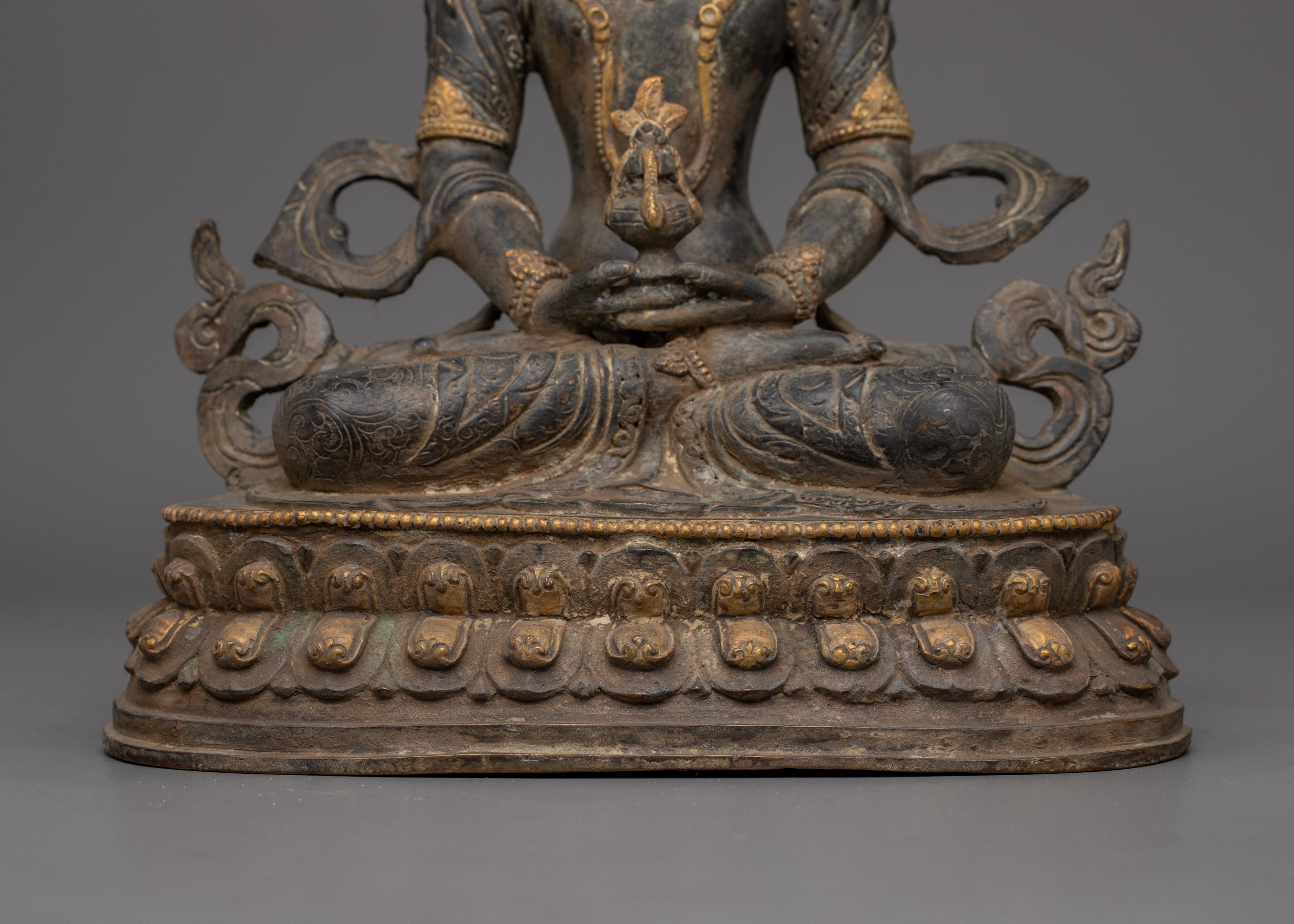 Himalayan Treasure Amitayus Statue | Antique Finish Sculpture