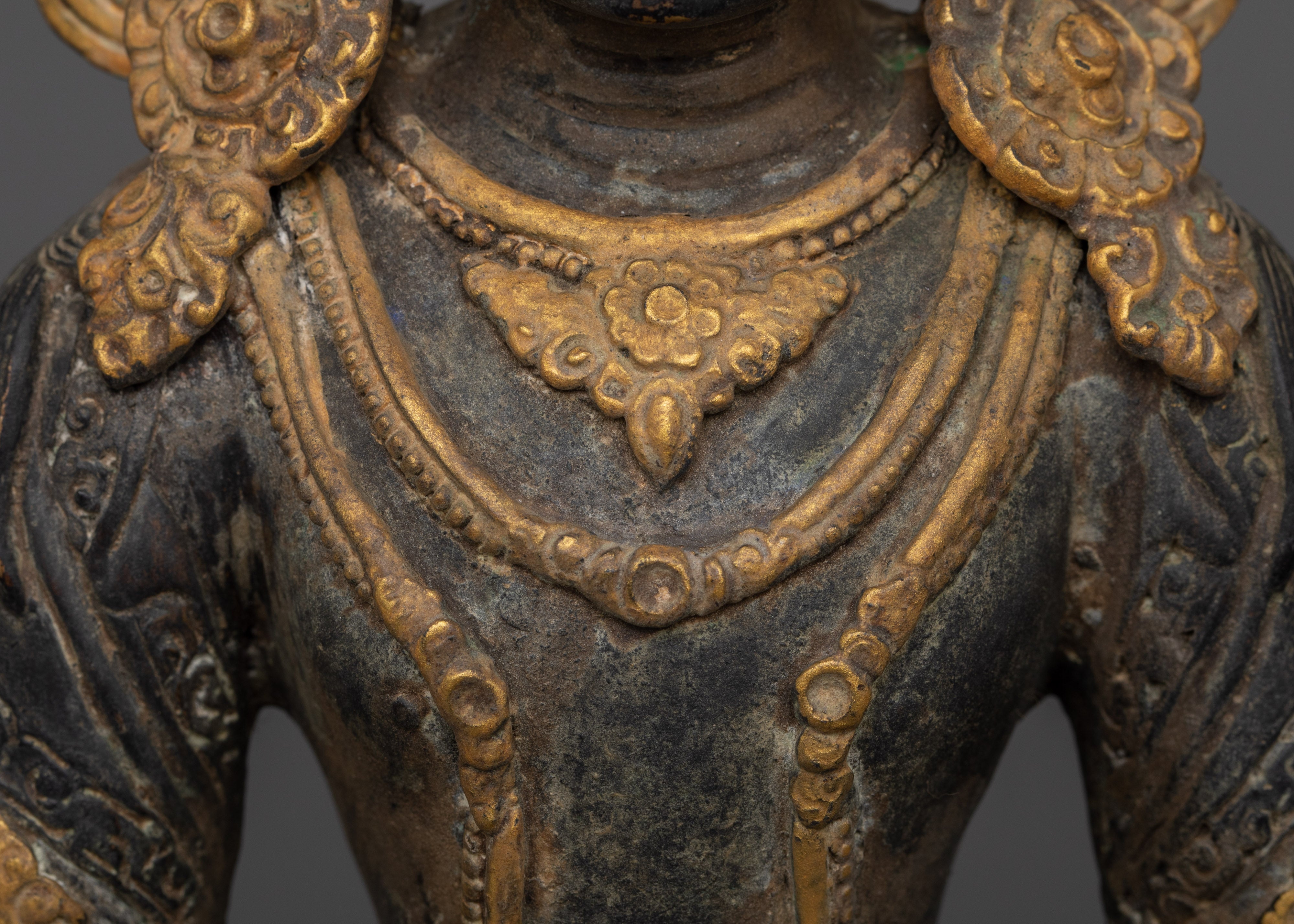 Himalayan Treasure Amitayus Statue | Antique Finish Sculpture