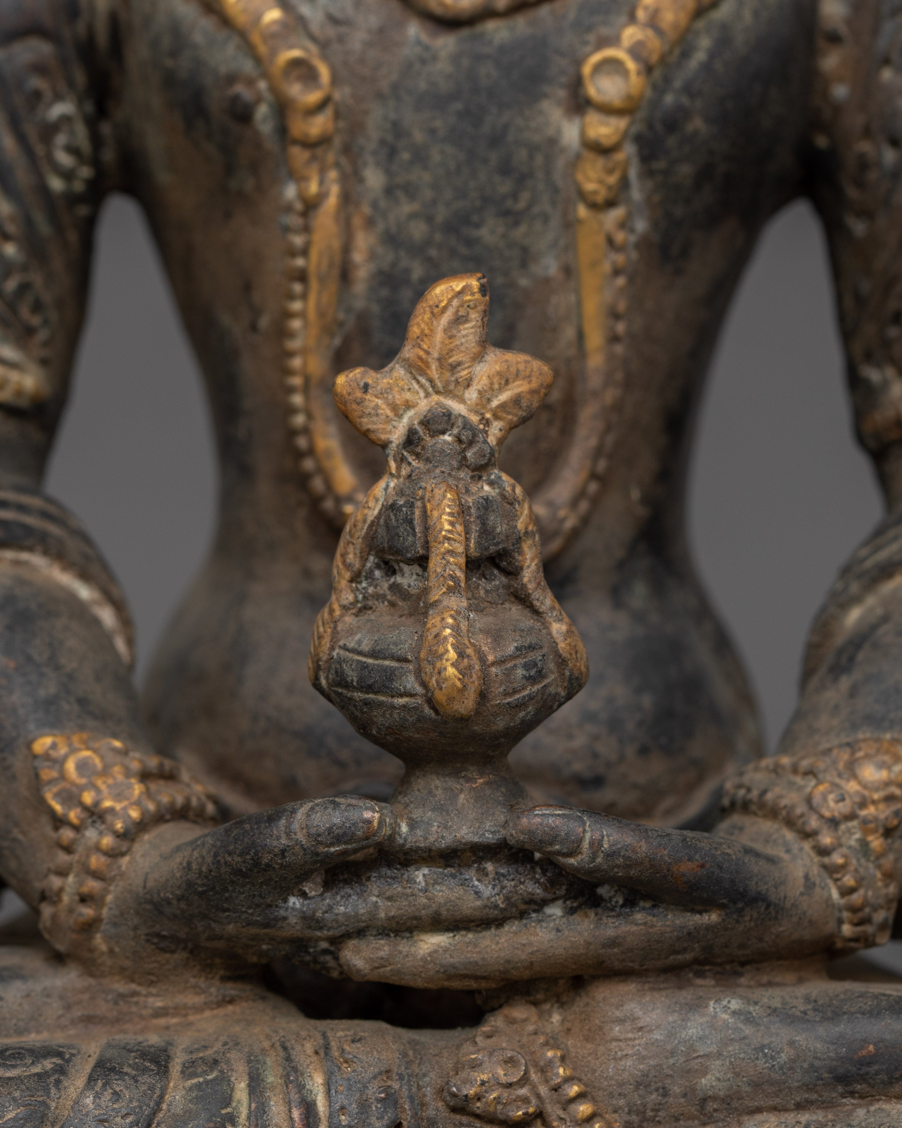 Himalayan Treasure Amitayus Statue | Antique Finish Sculpture