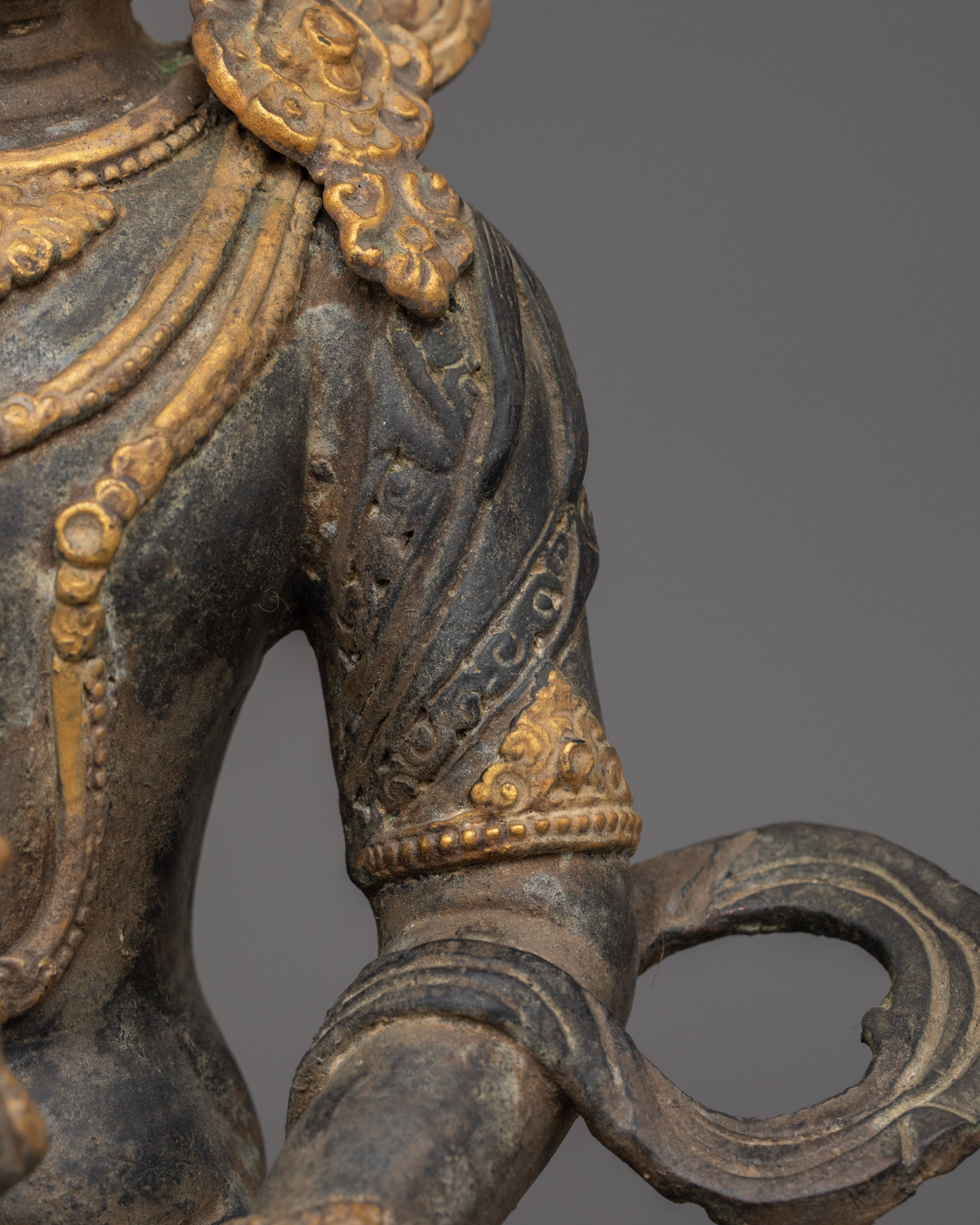 Himalayan Treasure Amitayus Statue | Antique Finish Sculpture