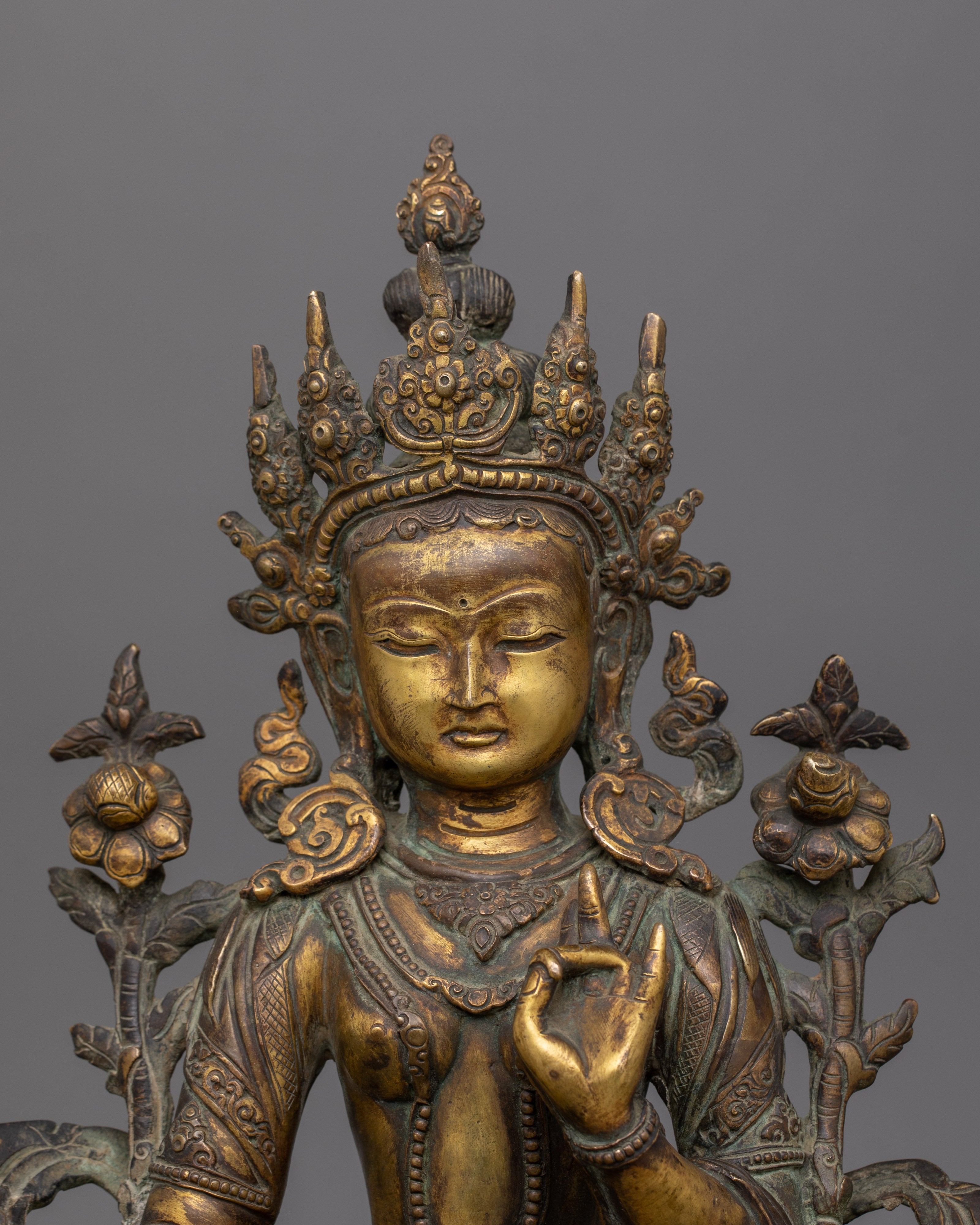 Antique finish Syamatara Statue | Also Known as Green Tara