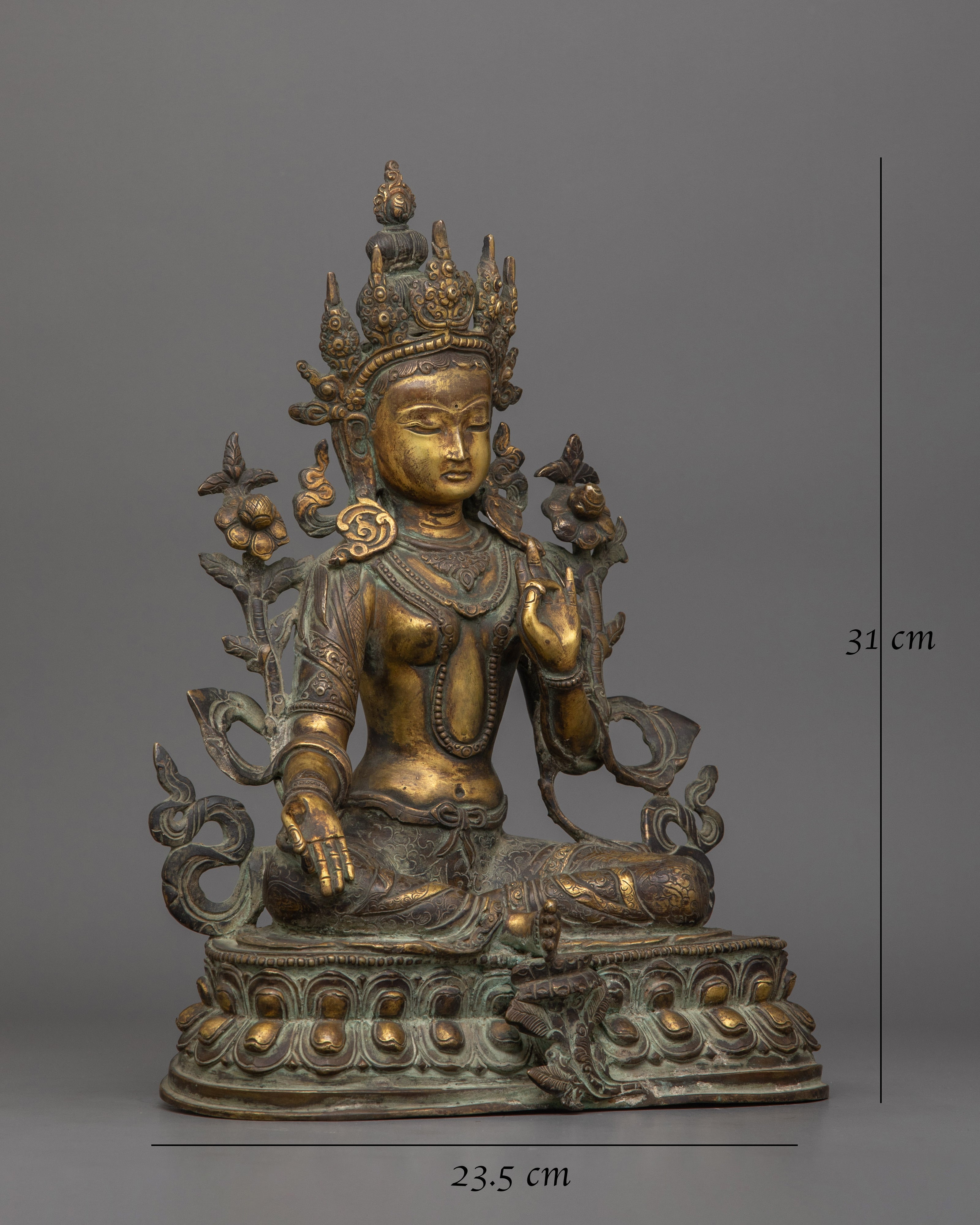 Antique finished Syamatara Statue