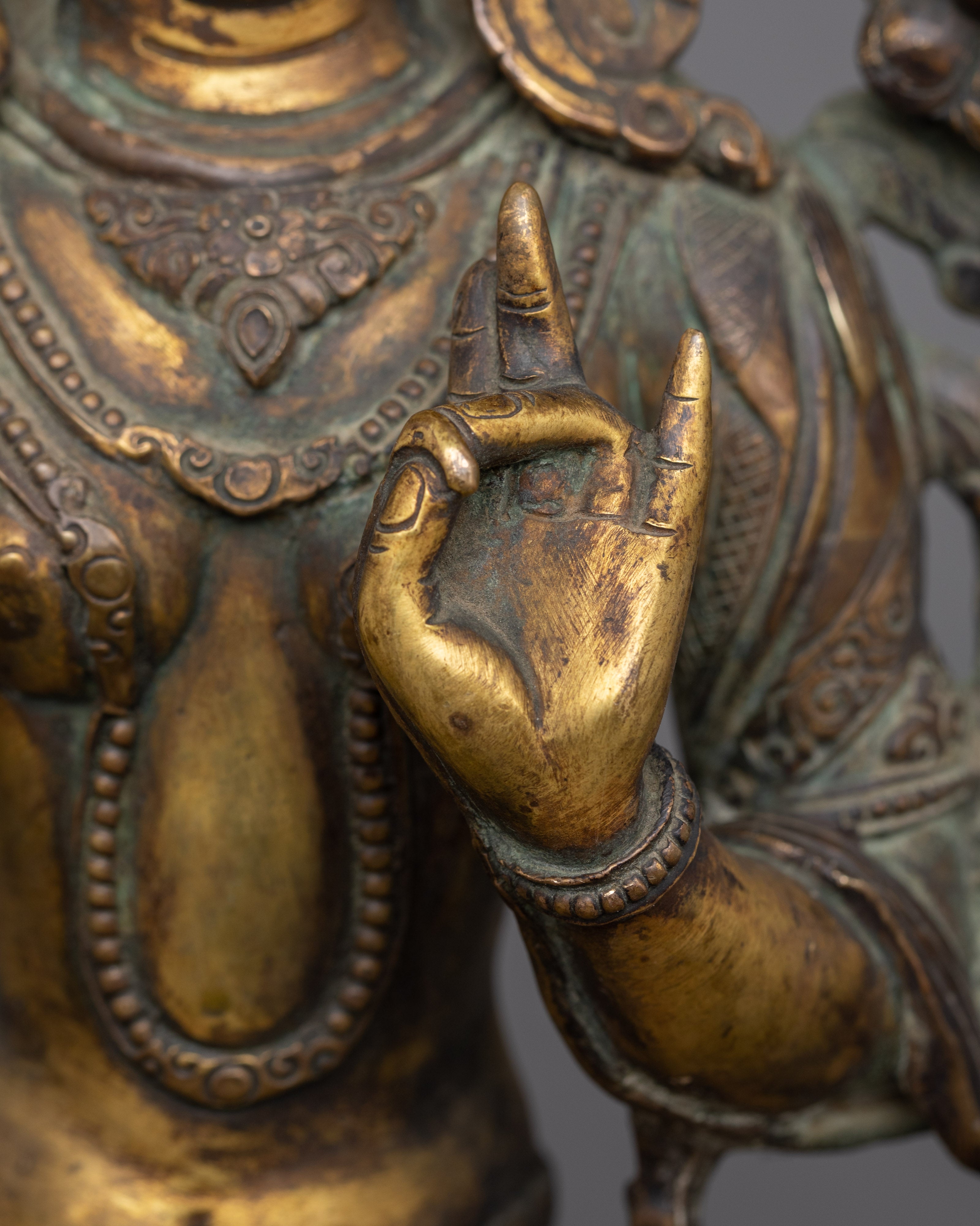 Antique finish Syamatara Statue | Also Known as Green Tara