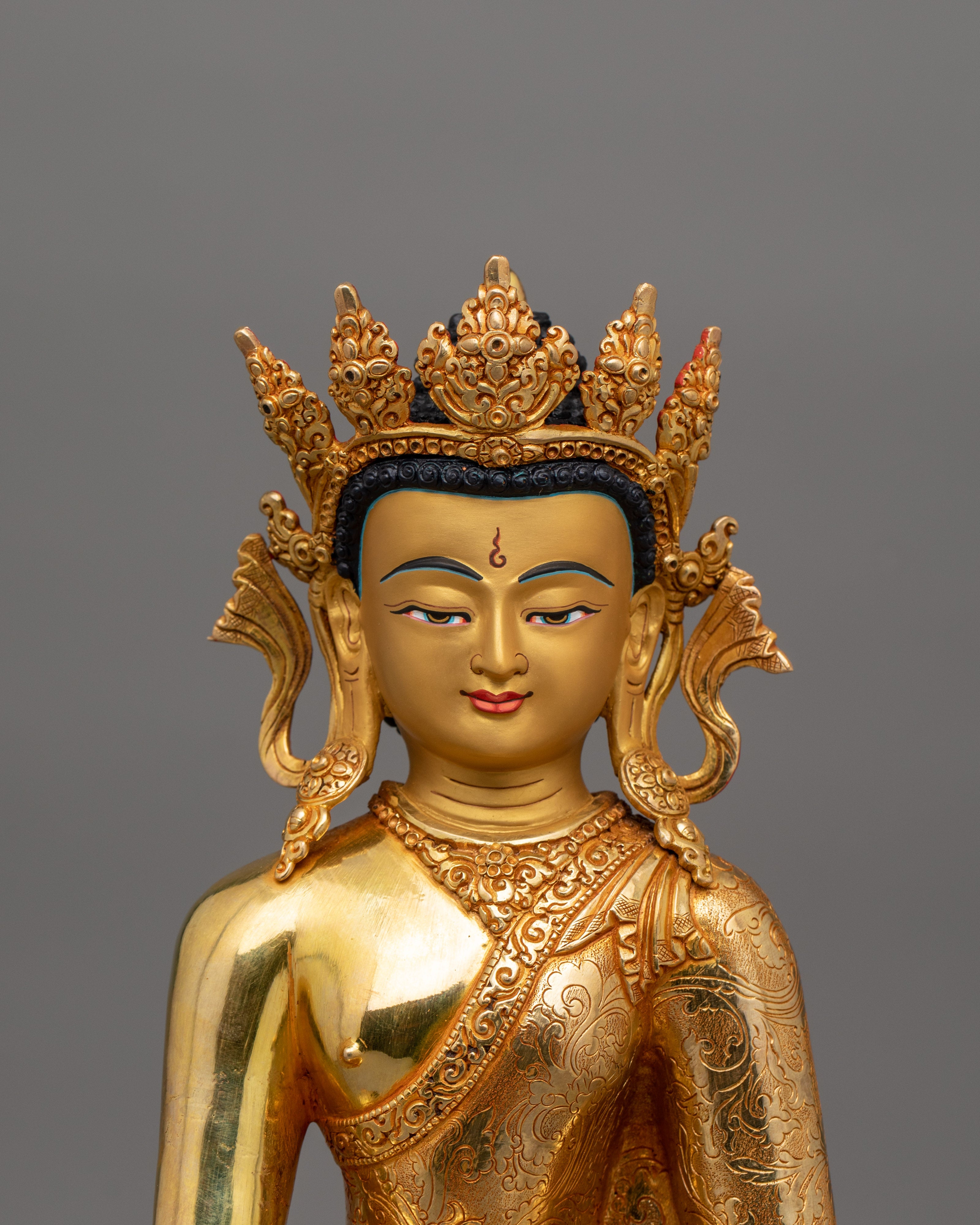 Himalayan Figurine of Three Buddha Set | The Buddhas of Compassion and Wisdom