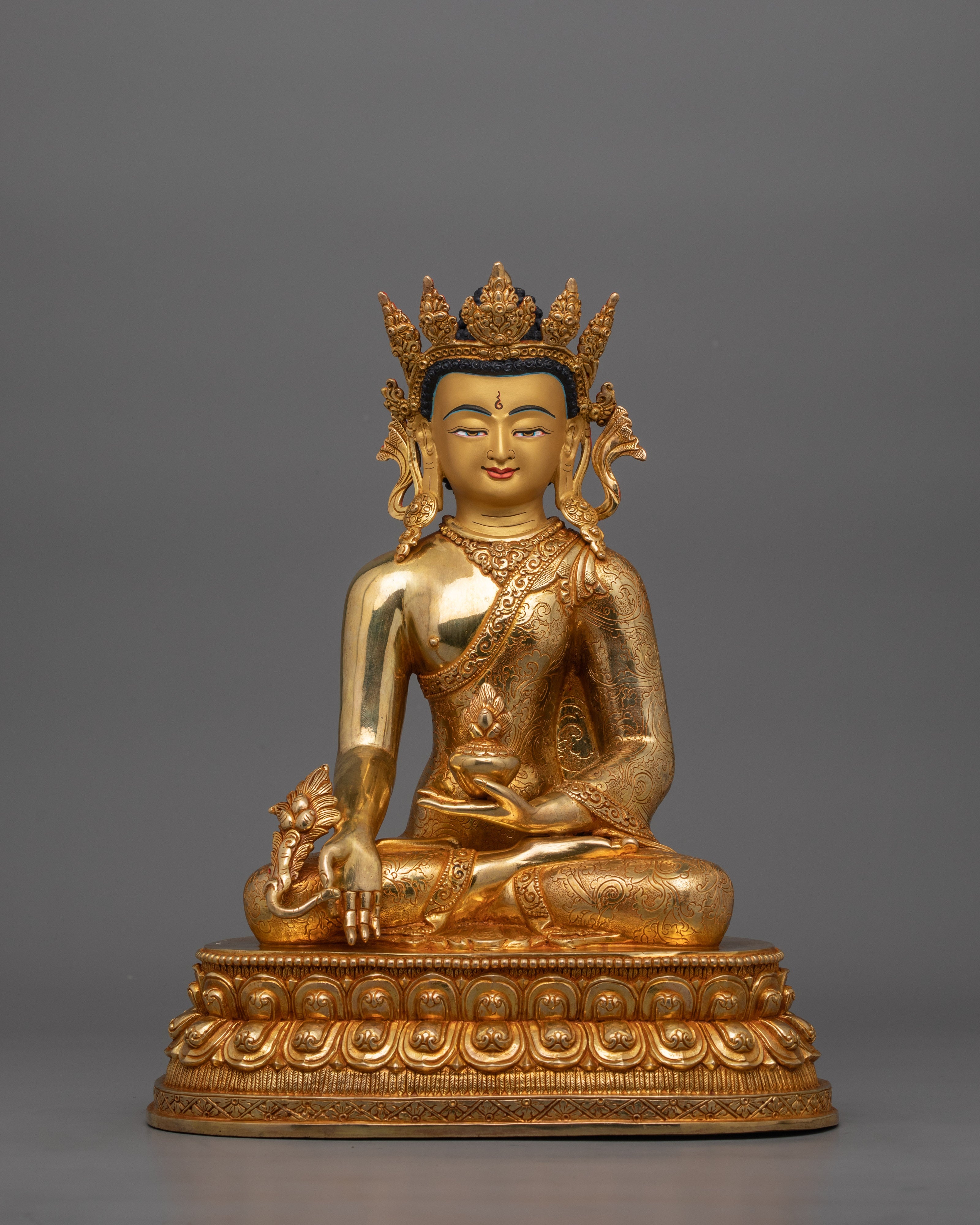 Buddhist Altar Bhaisajyaguru Healing Buddha Figurine | Medicine Buddha Statue