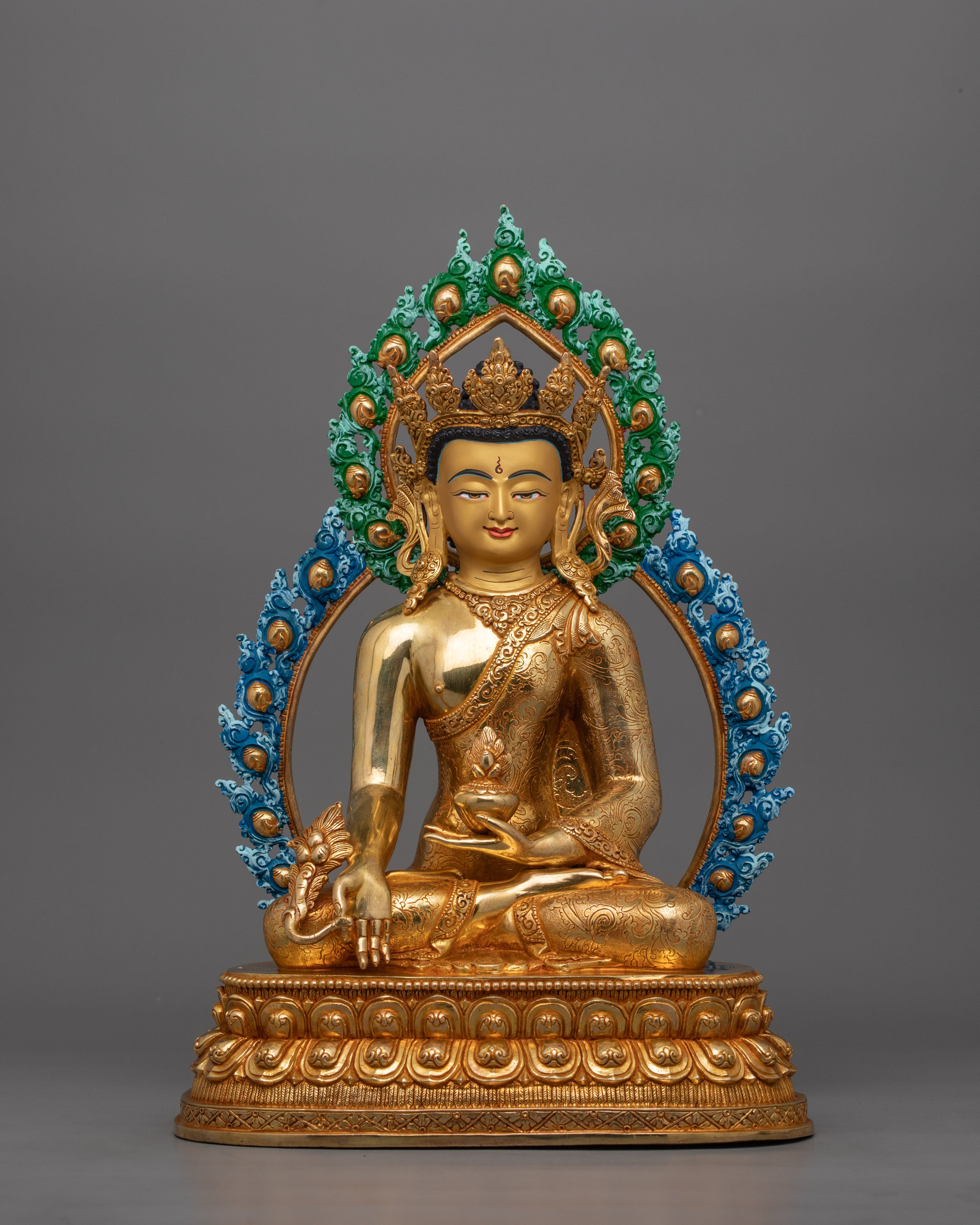 Himalayan Figurine of Three Buddha Set | The Buddhas of Compassion and Wisdom