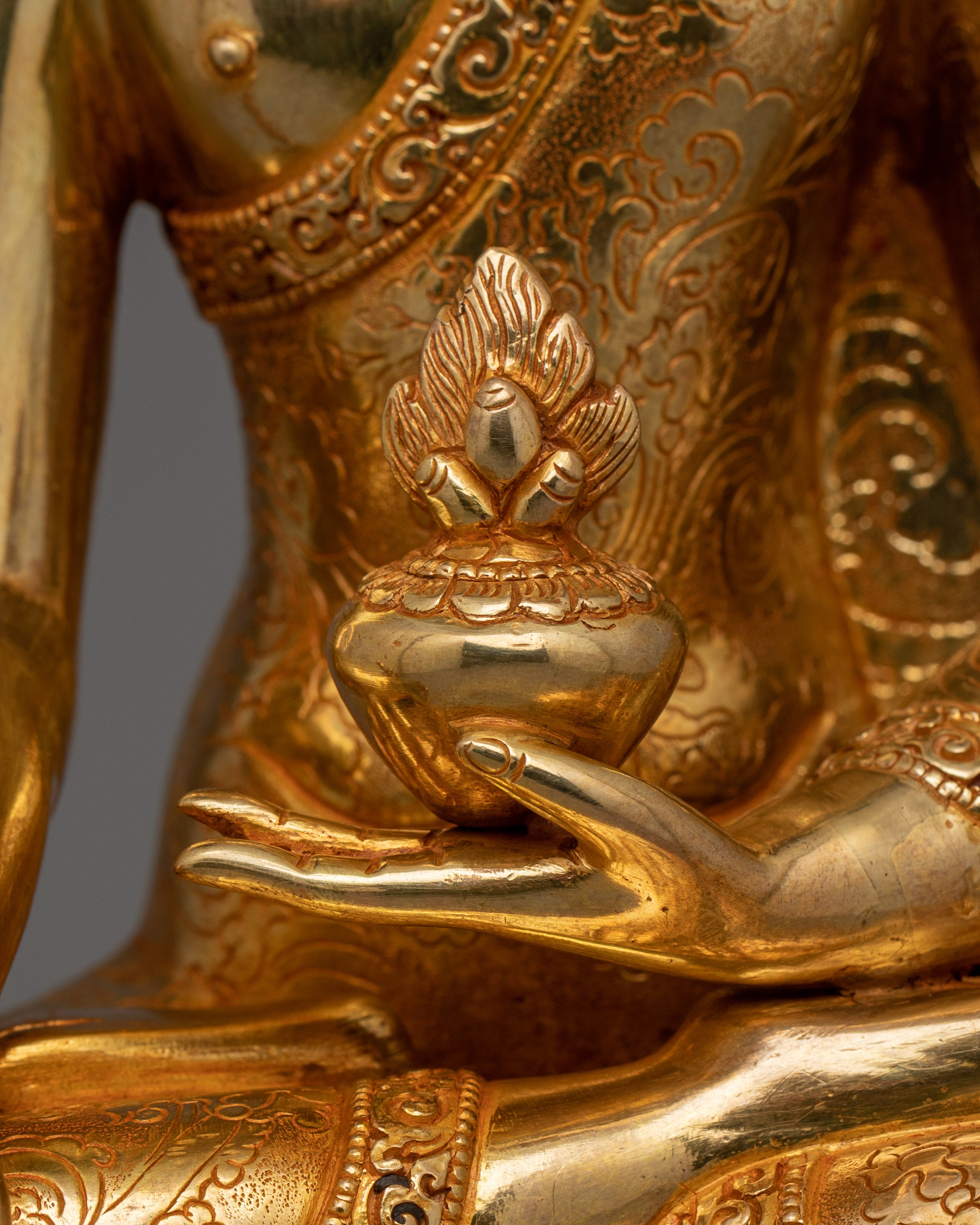 Himalayan Figurine of Three Buddha Set | The Buddhas of Compassion and Wisdom