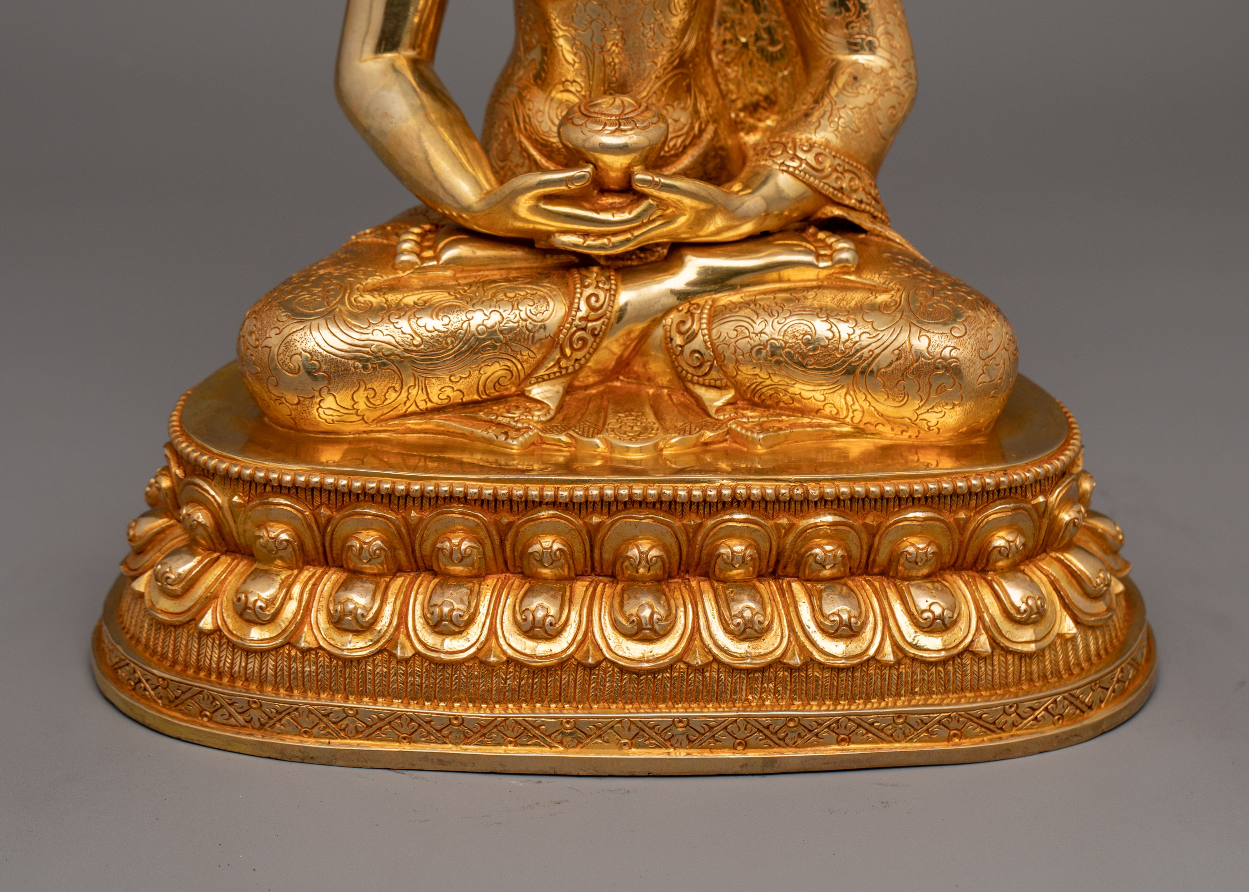 Himalayan Figurine of Three Buddha Set | The Buddhas of Compassion and Wisdom