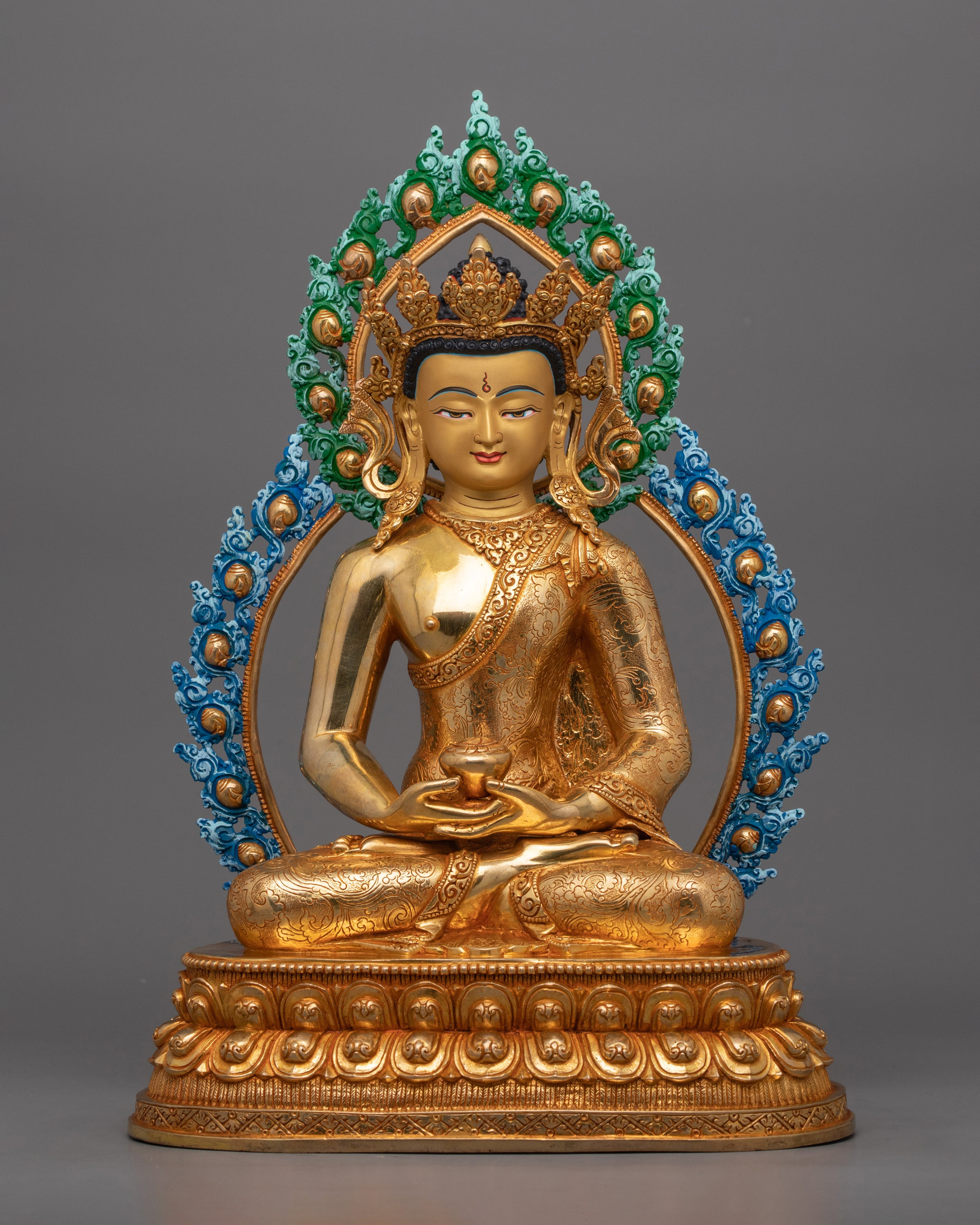 Himalayan Figurine of Three Buddha Set | The Buddhas of Compassion and Wisdom