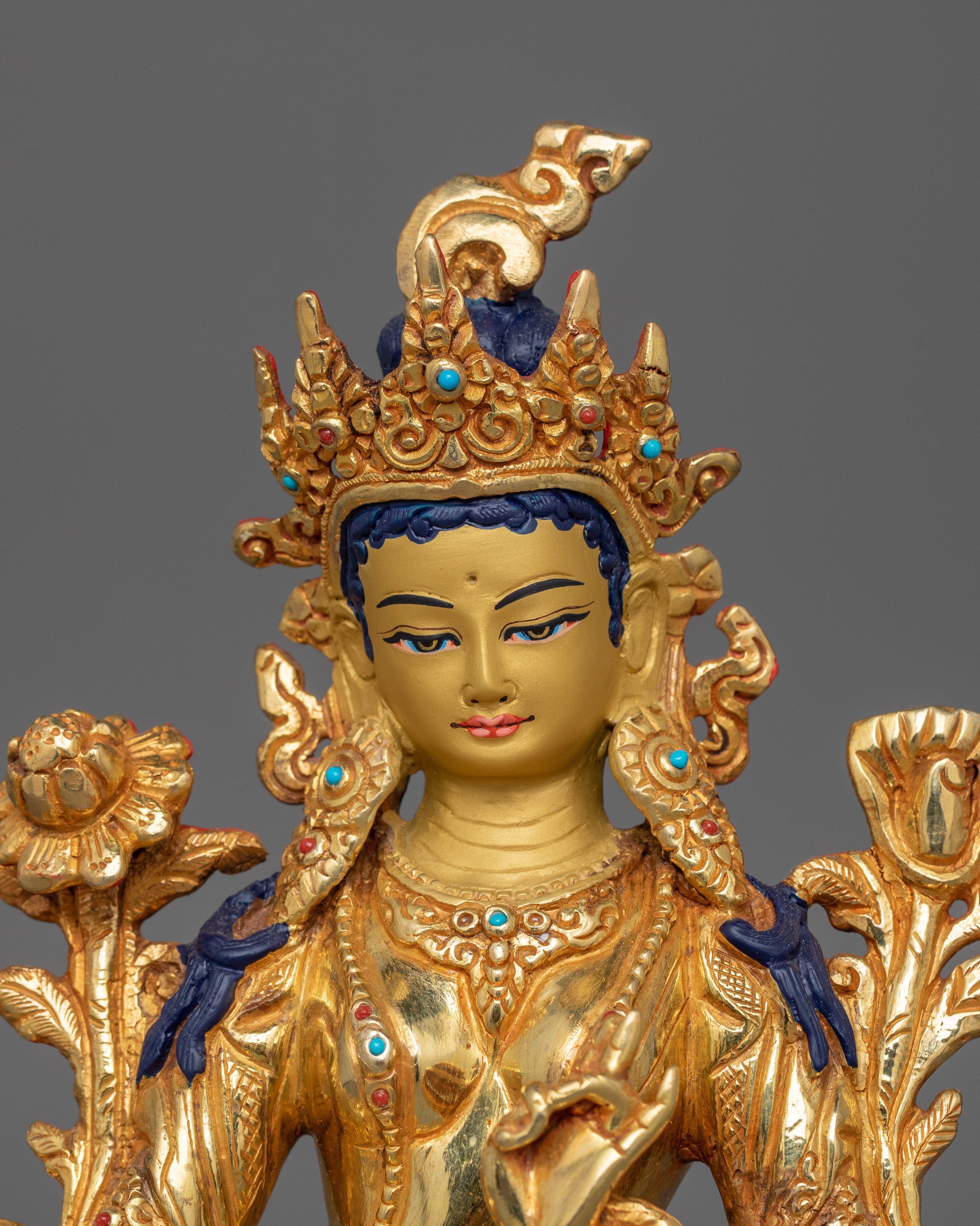 Goddess of Compassion Green Tara Statue | The Female Bodhisattva Statue