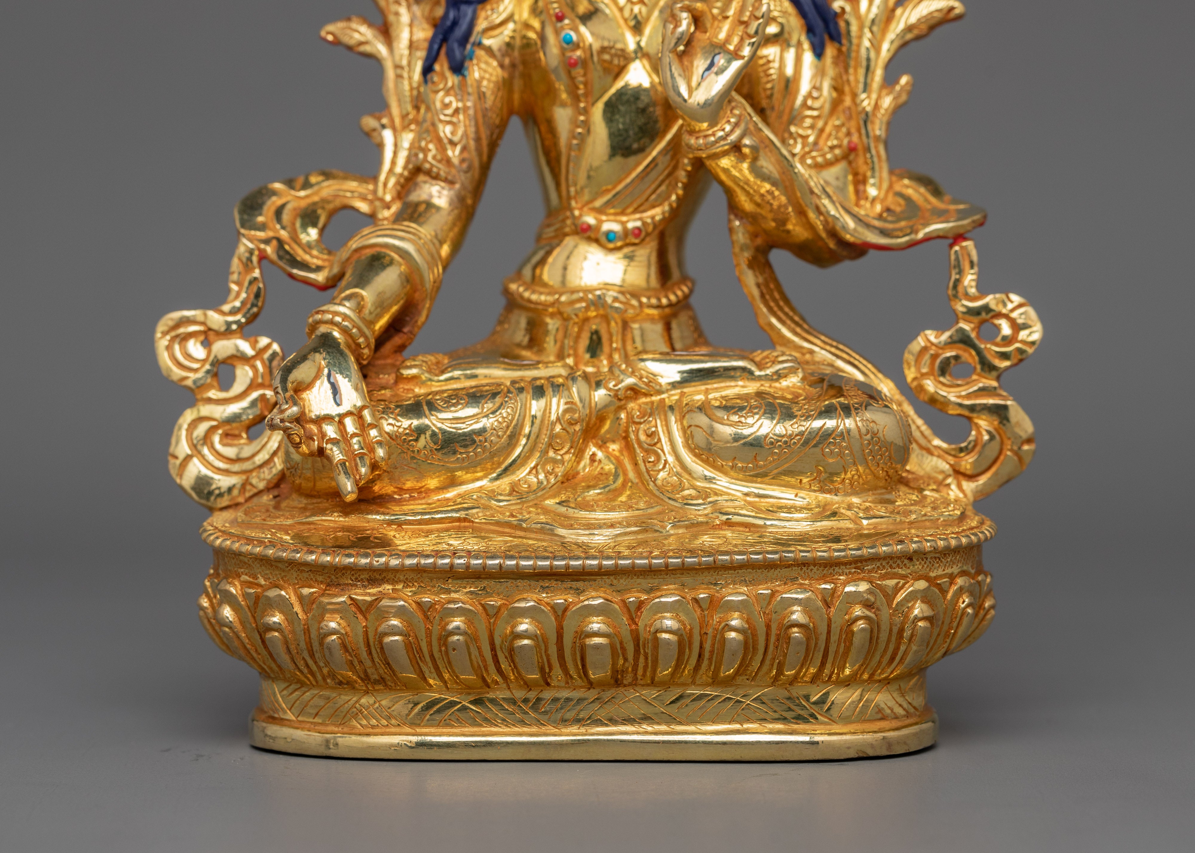 Historical Seven Eyes White Tara Statue  | Spiritual Healing and Altar Decor