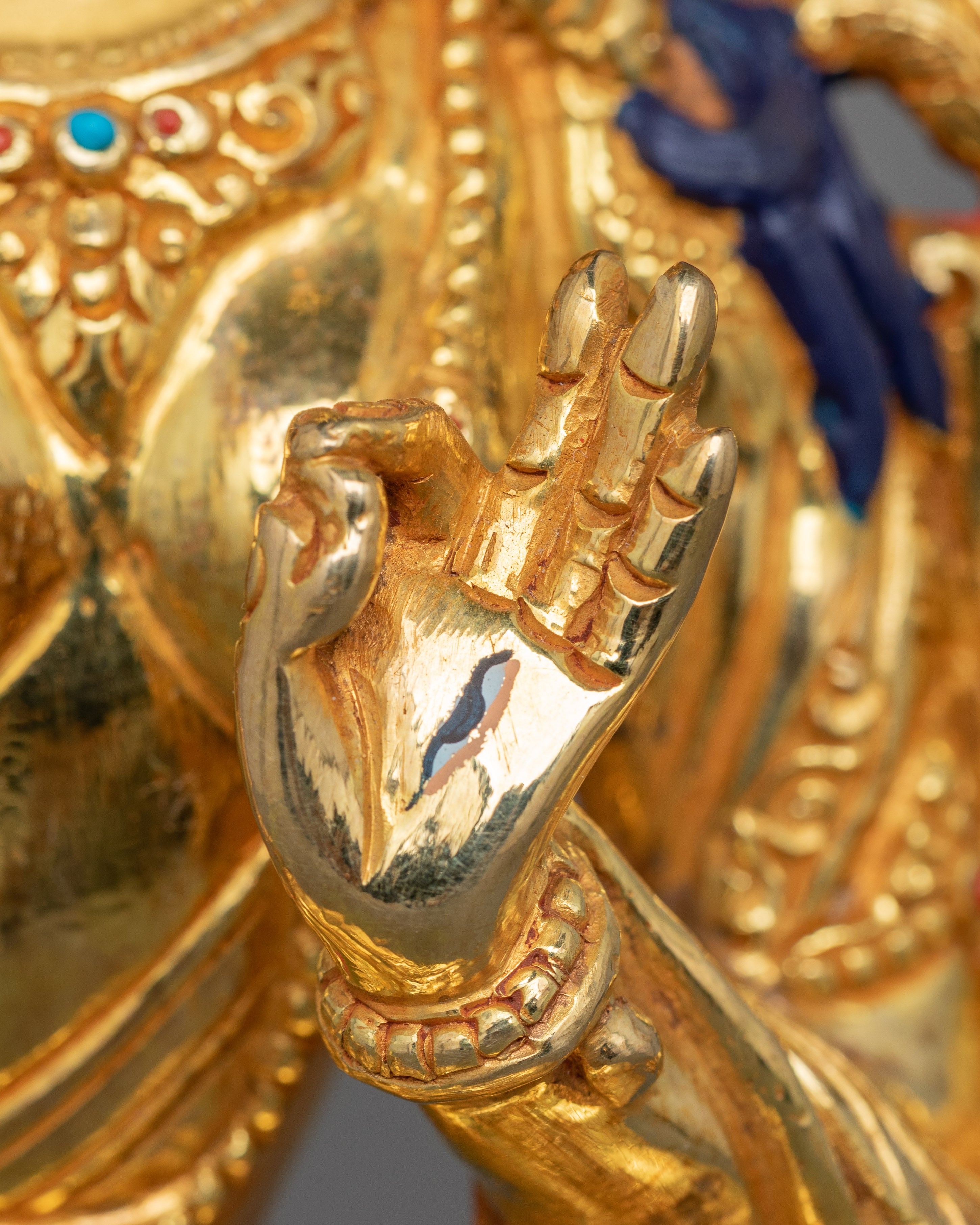 Historical Seven Eyes White Tara Statue  | Spiritual Healing and Altar Decor