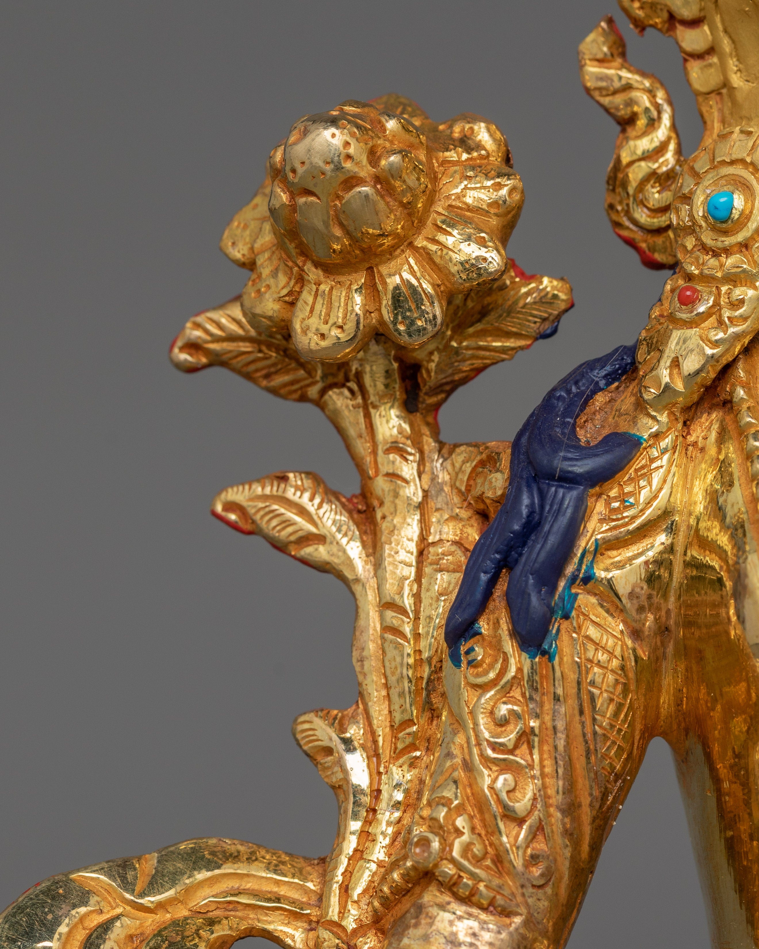 Historical Seven Eyes White Tara Statue  | Spiritual Healing and Altar Decor