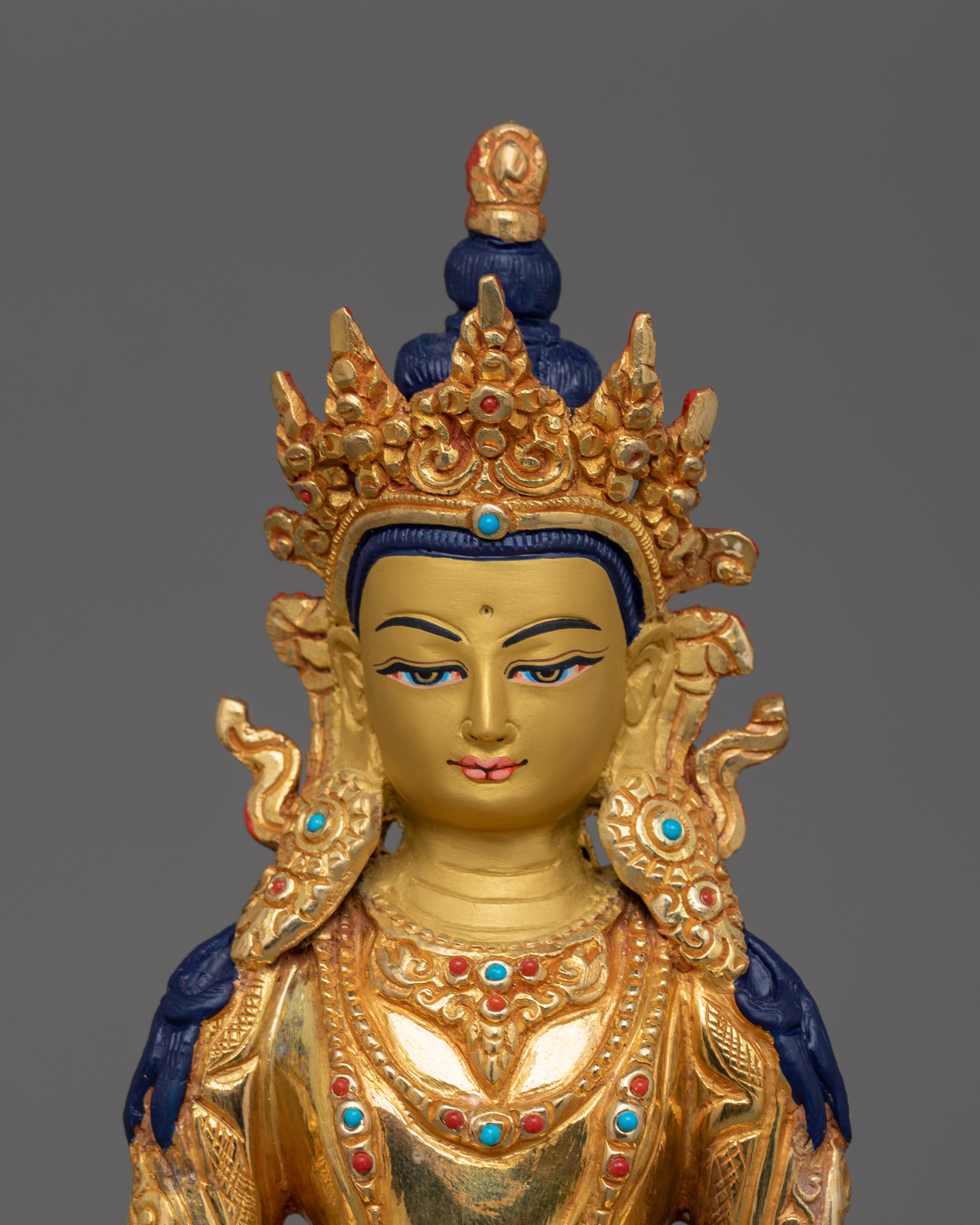 Himalayan Longevity Deity Amitayus Statue | Spiritual Master and Protector