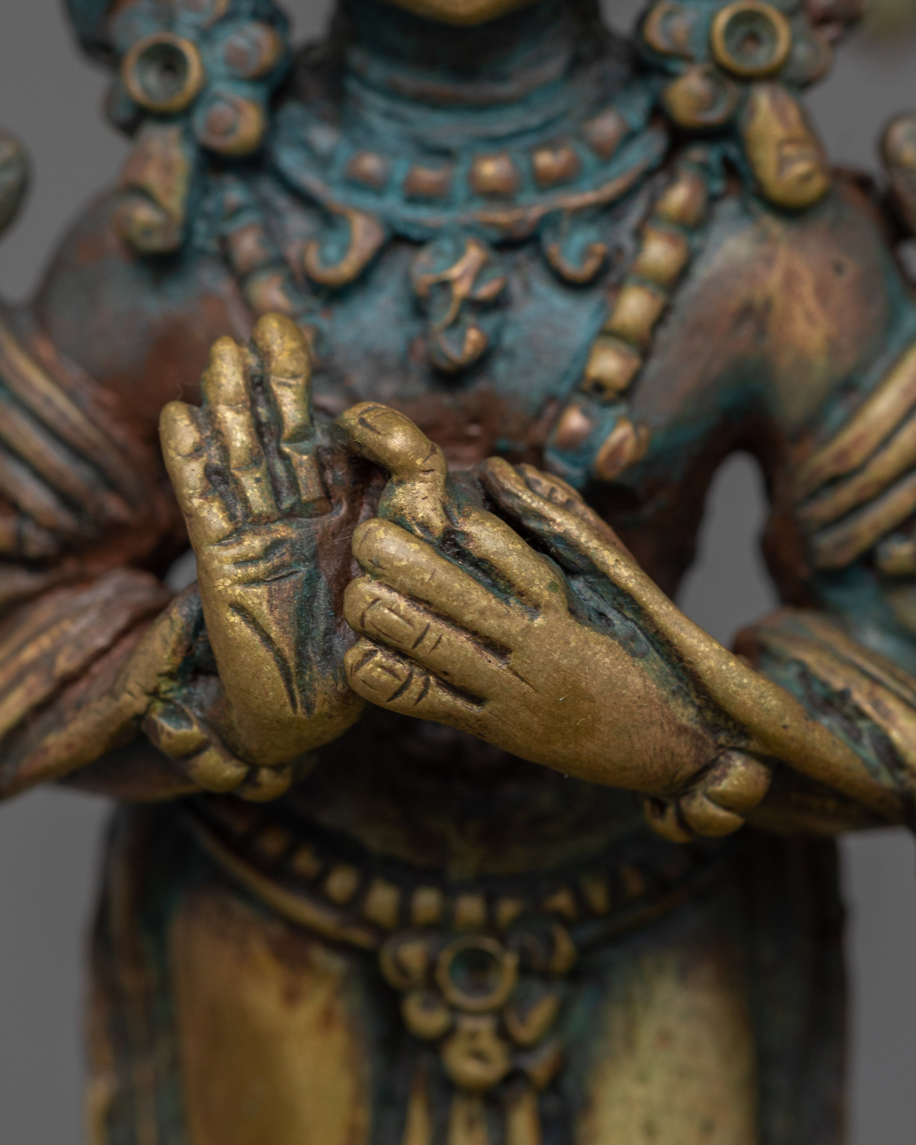 15.4 Inch 1000 Armed Chenrezig Statue | Antique Finish Sculpture