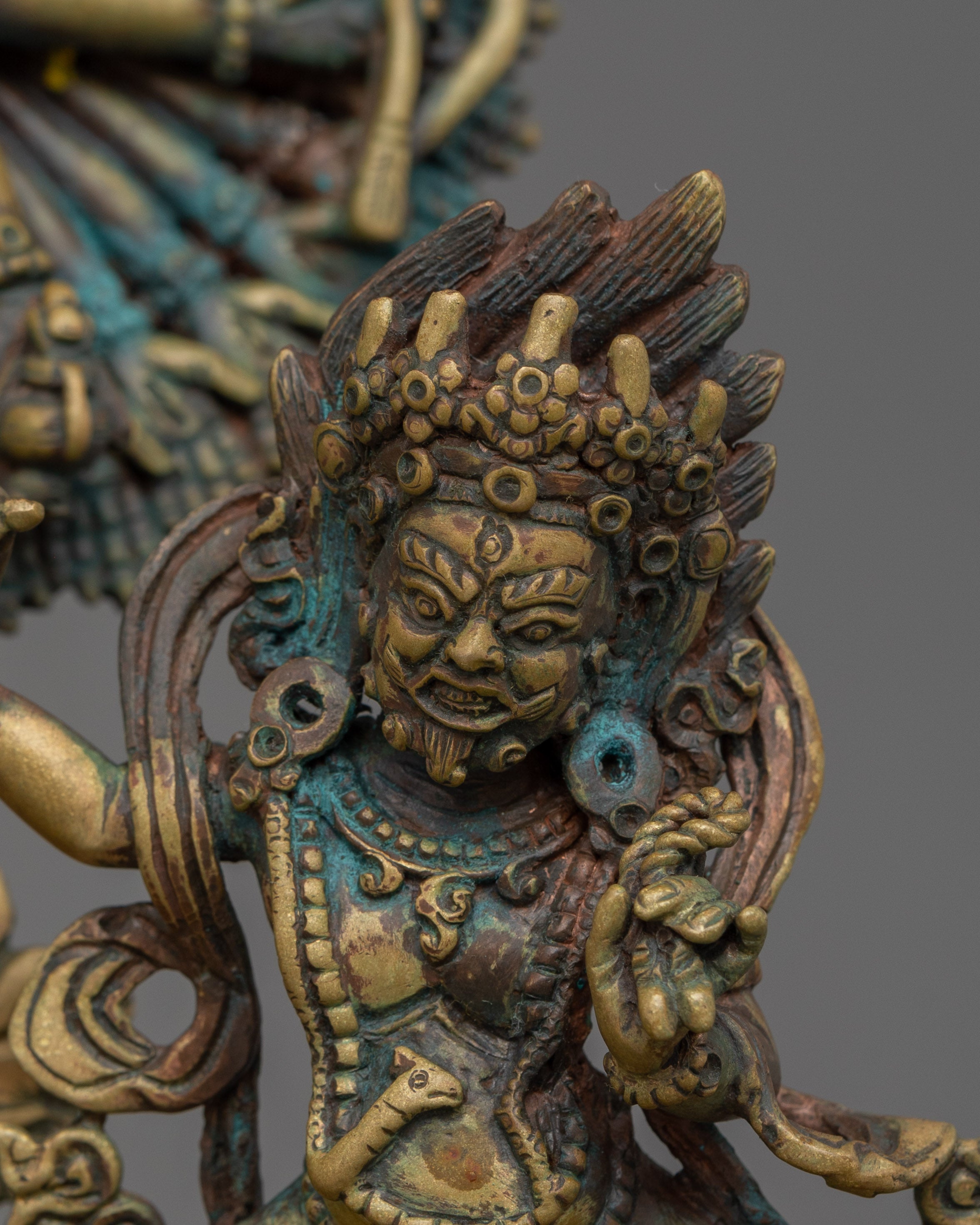 15.4 Inch 1000 Armed Chenrezig Statue | Antique Finish Sculpture