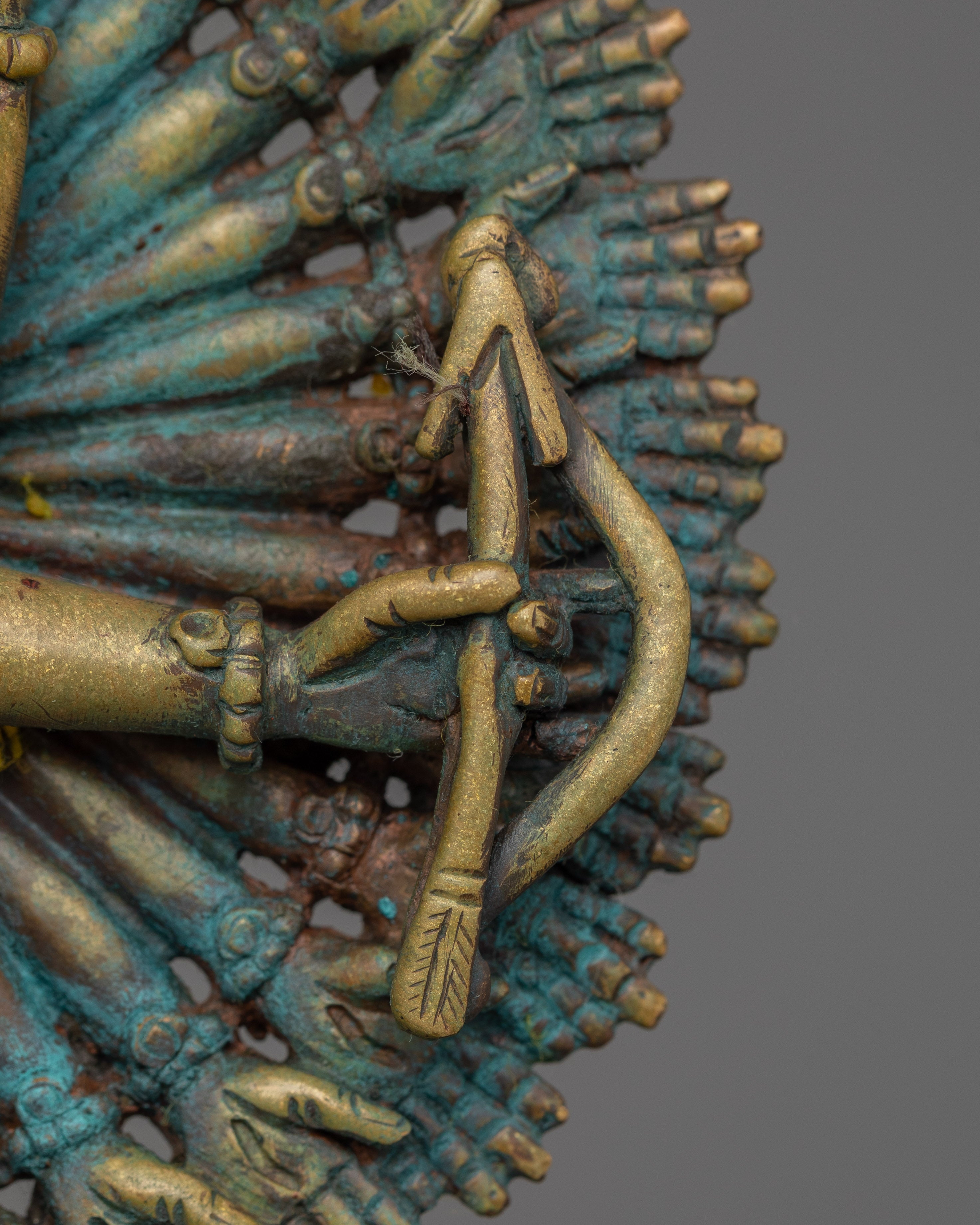 15.4 Inch 1000 Armed Chenrezig Statue | Antique Finish Sculpture