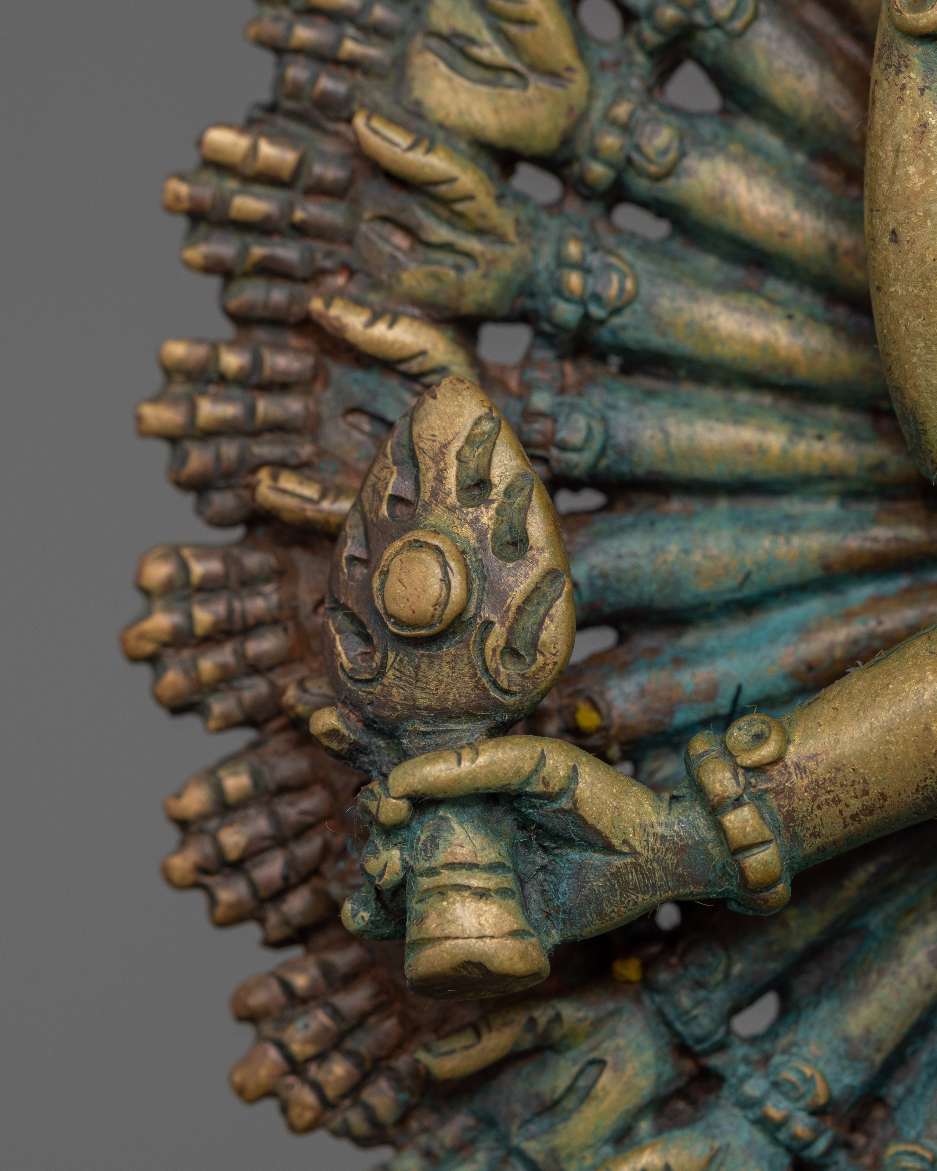 15.4 Inch 1000 Armed Chenrezig Statue | Antique Finish Sculpture