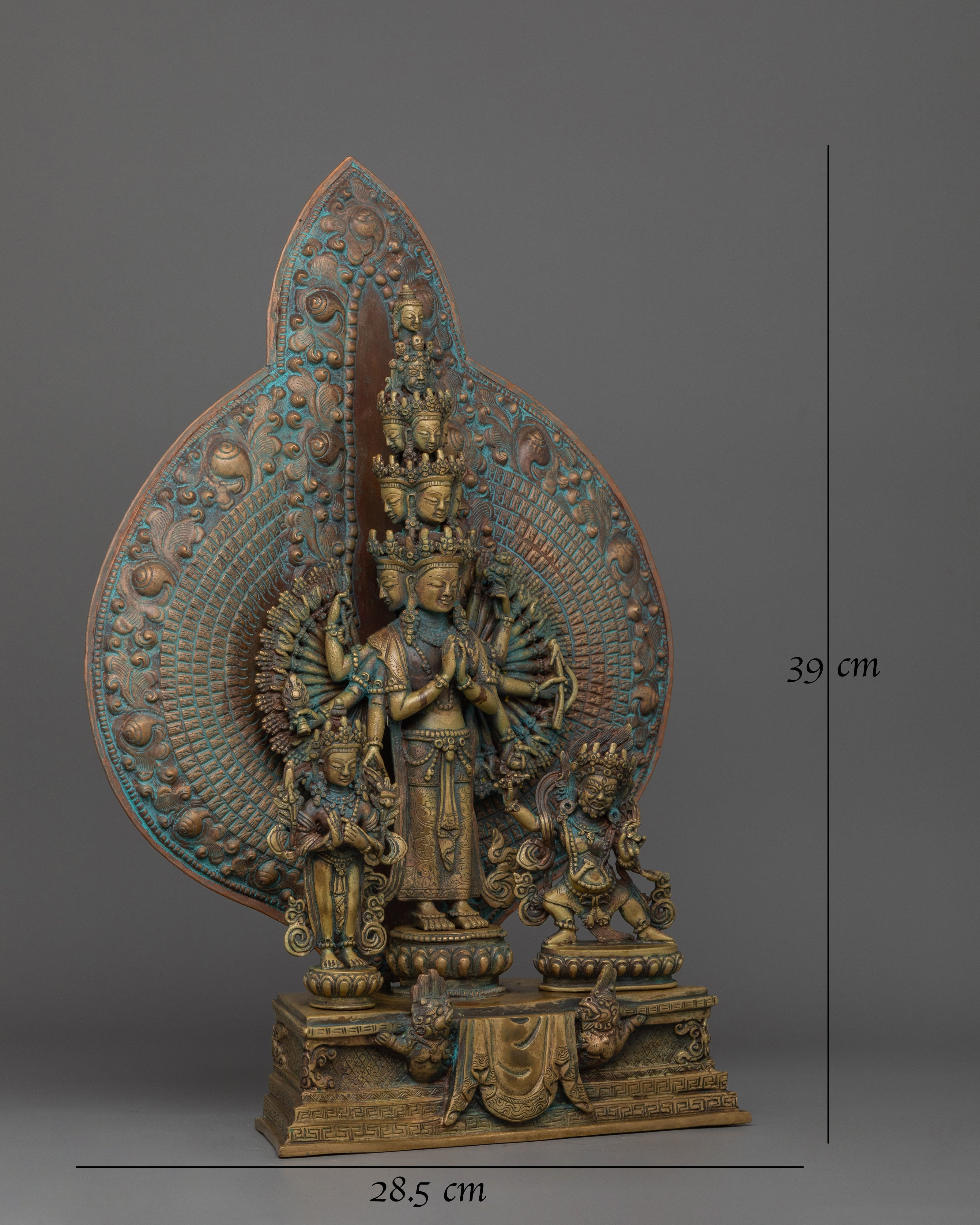 15.4 Inches 1000 Armed Chenrezig