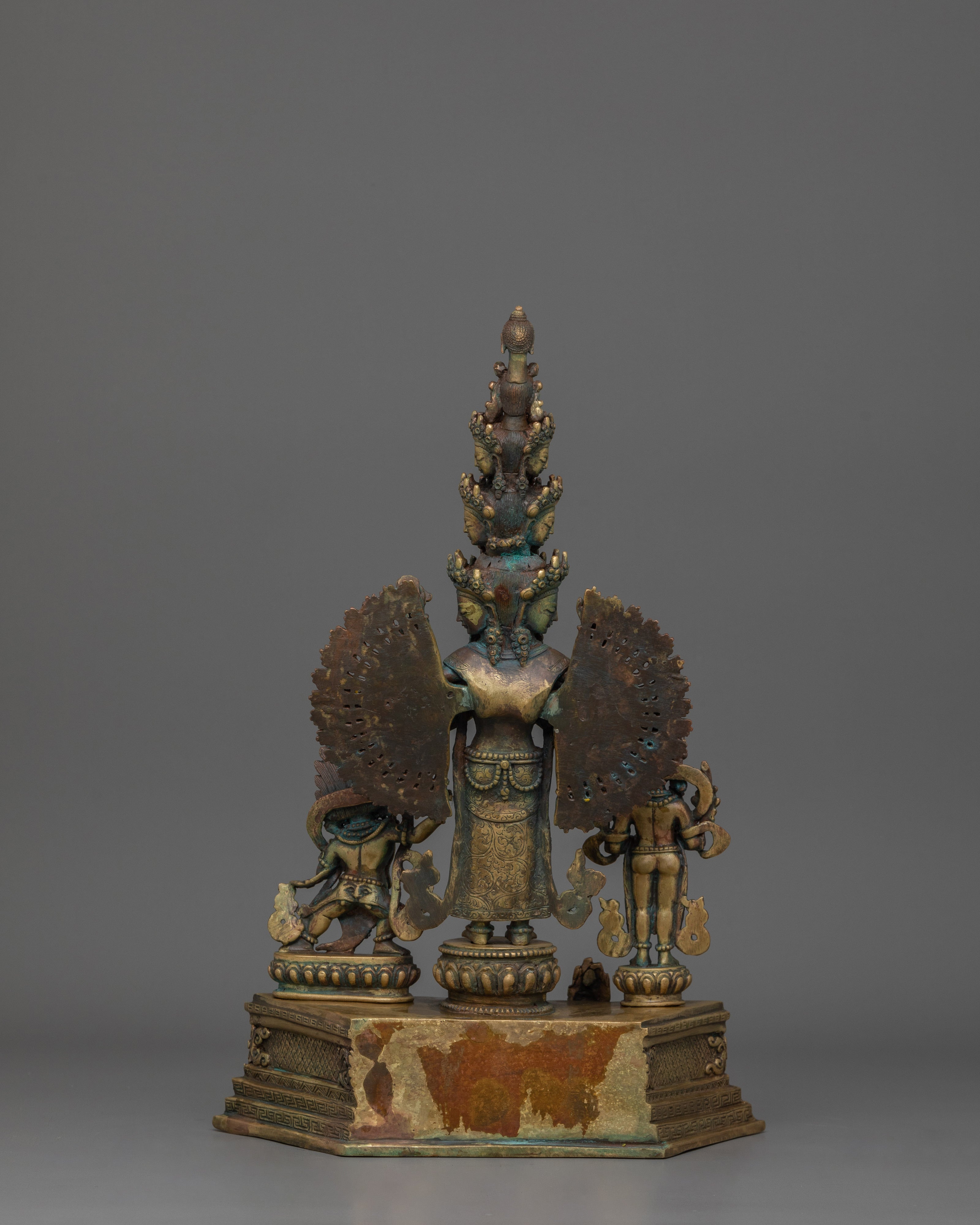 15.4 Inch 1000 Armed Chenrezig Statue | Antique Finish Sculpture