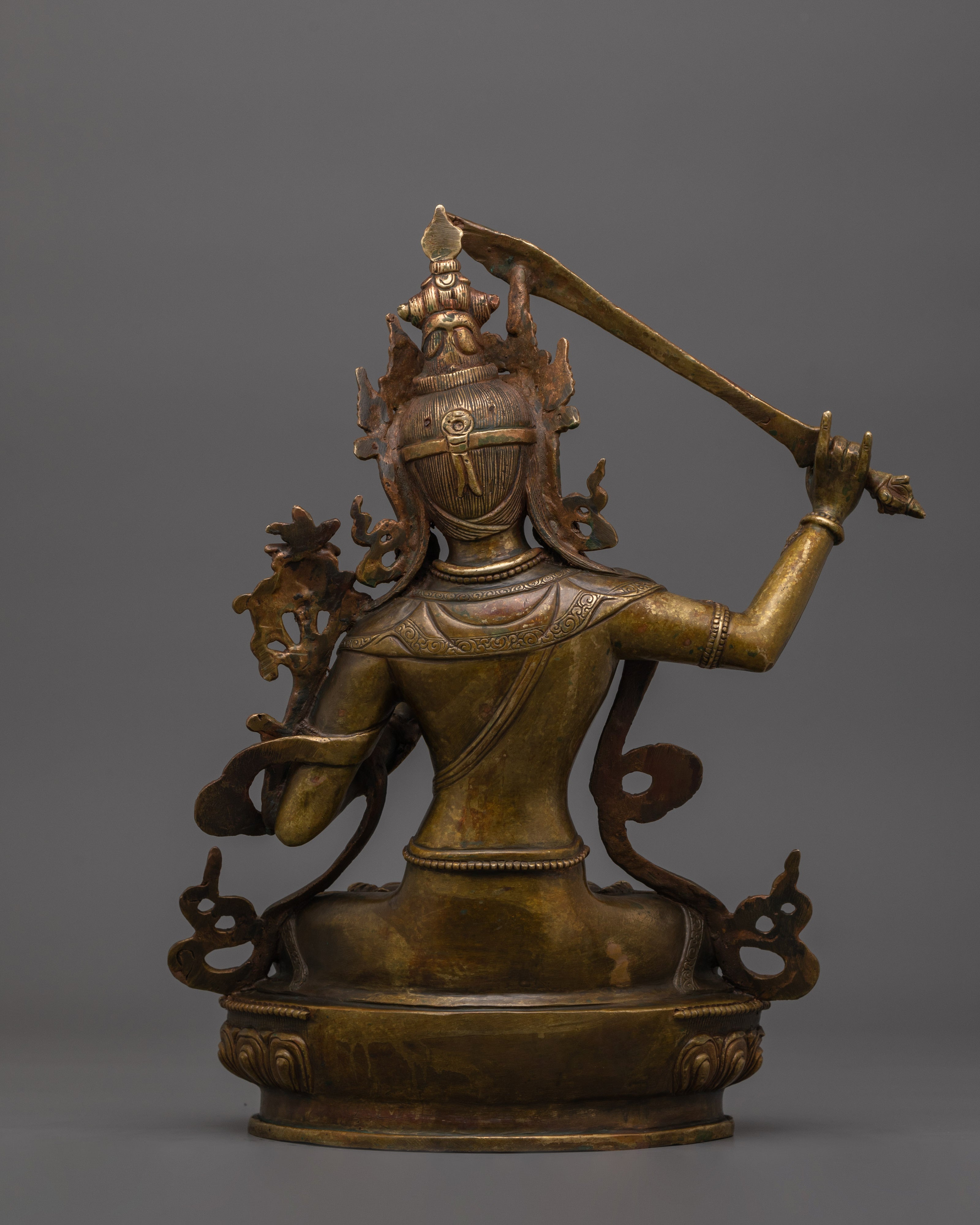 Historical Deity Manjushri Statue | Tibetan Bodhisattva Wisdom Deity