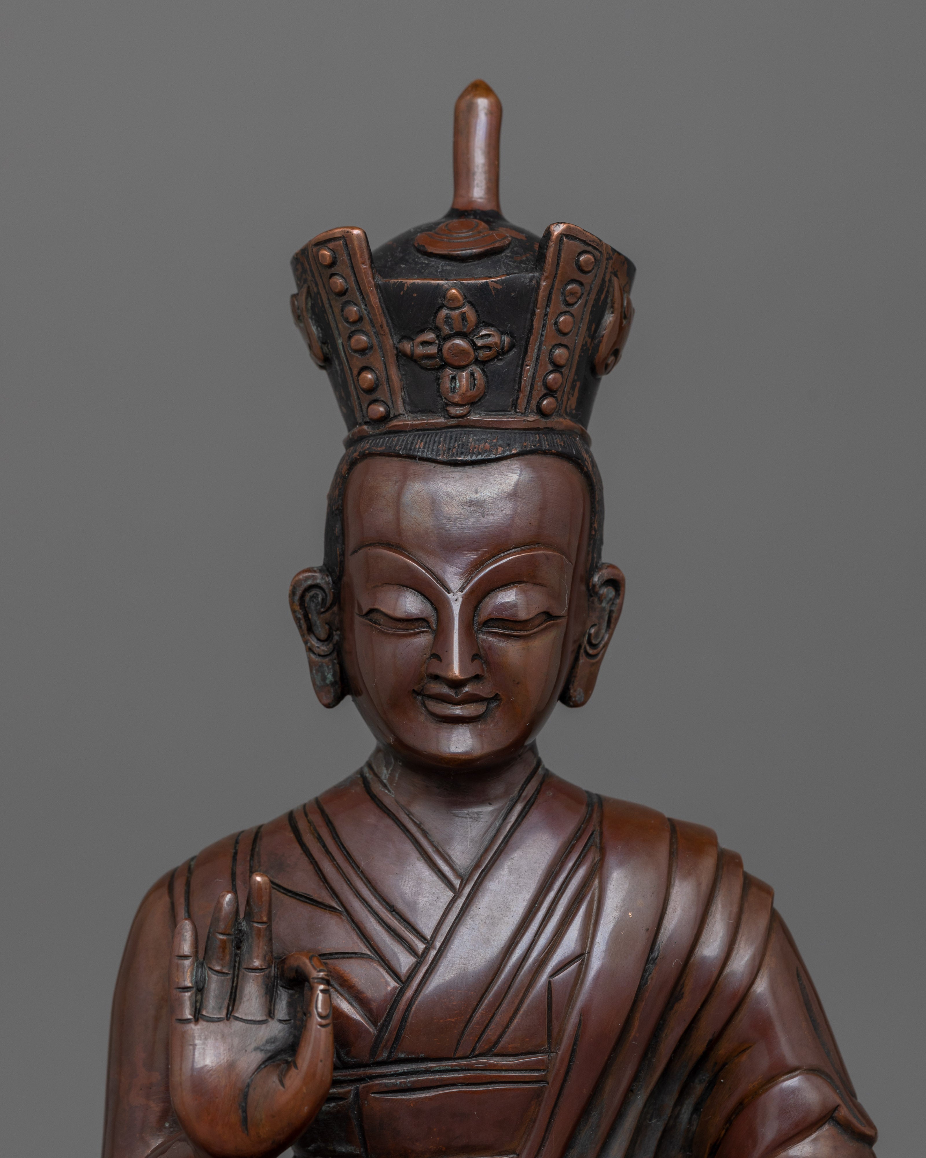 Handmade 8th Karmapa Figurine | Tibetan Buddhist Master and Spiritual Leader