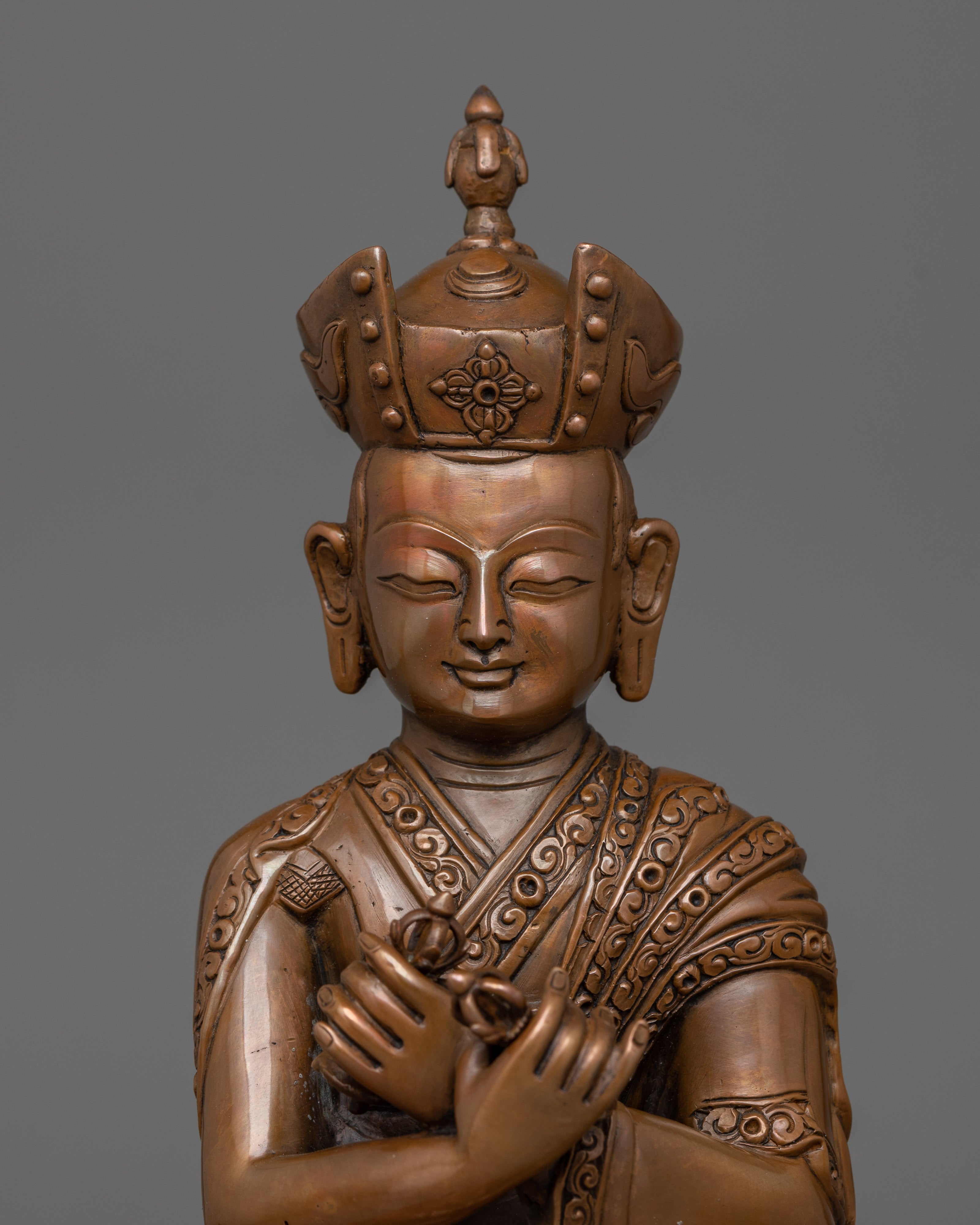 Buddhist Master Karmapa Statue | Oxidized Body Artwork