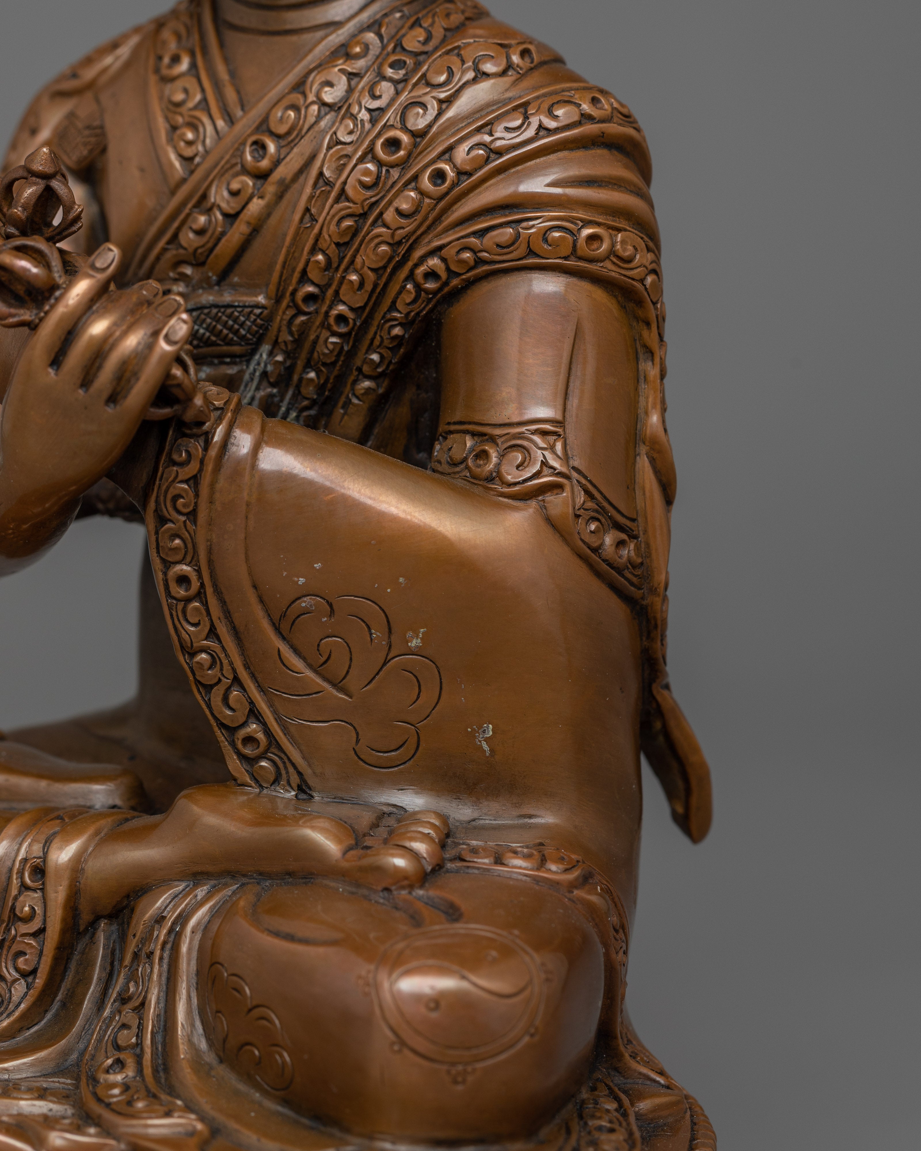 Buddhist Master Karmapa Statue | Oxidized Body Artwork