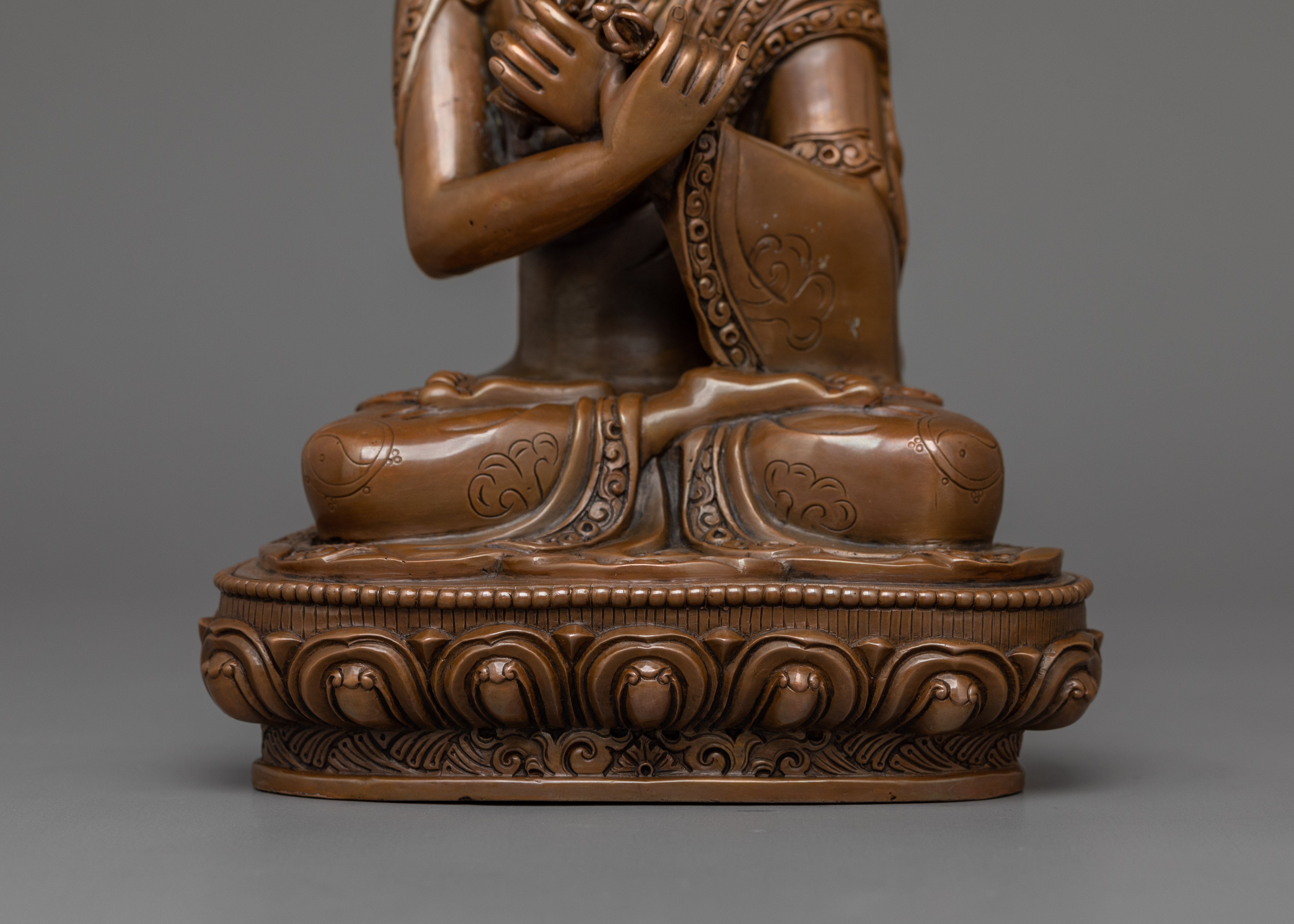 Buddhist Master Karmapa Statue | Oxidized Body Artwork