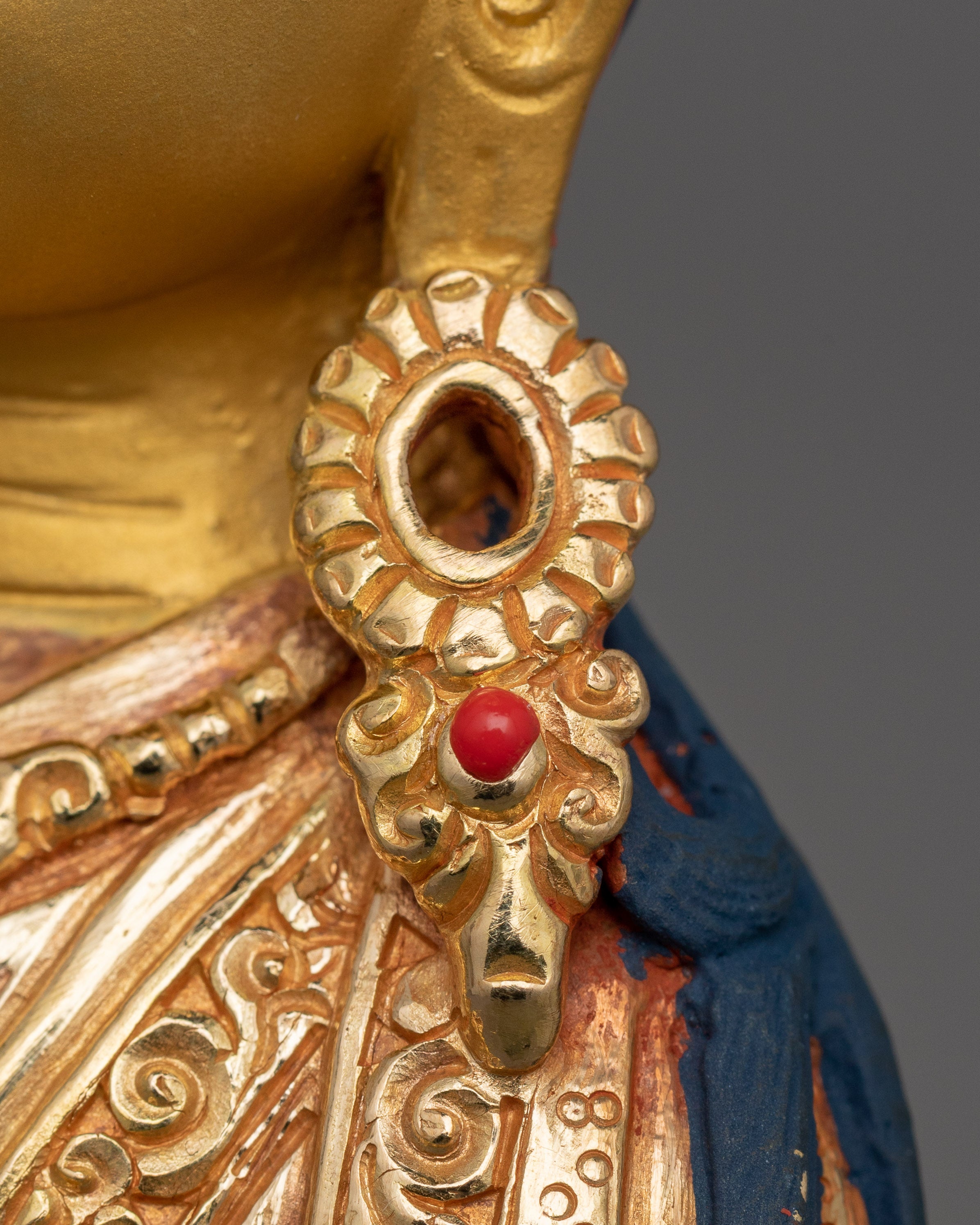 Tibetan Figurine of Lotus Born Guru Rinpoche | Buddha of Wisdom, Spiritual Mastery