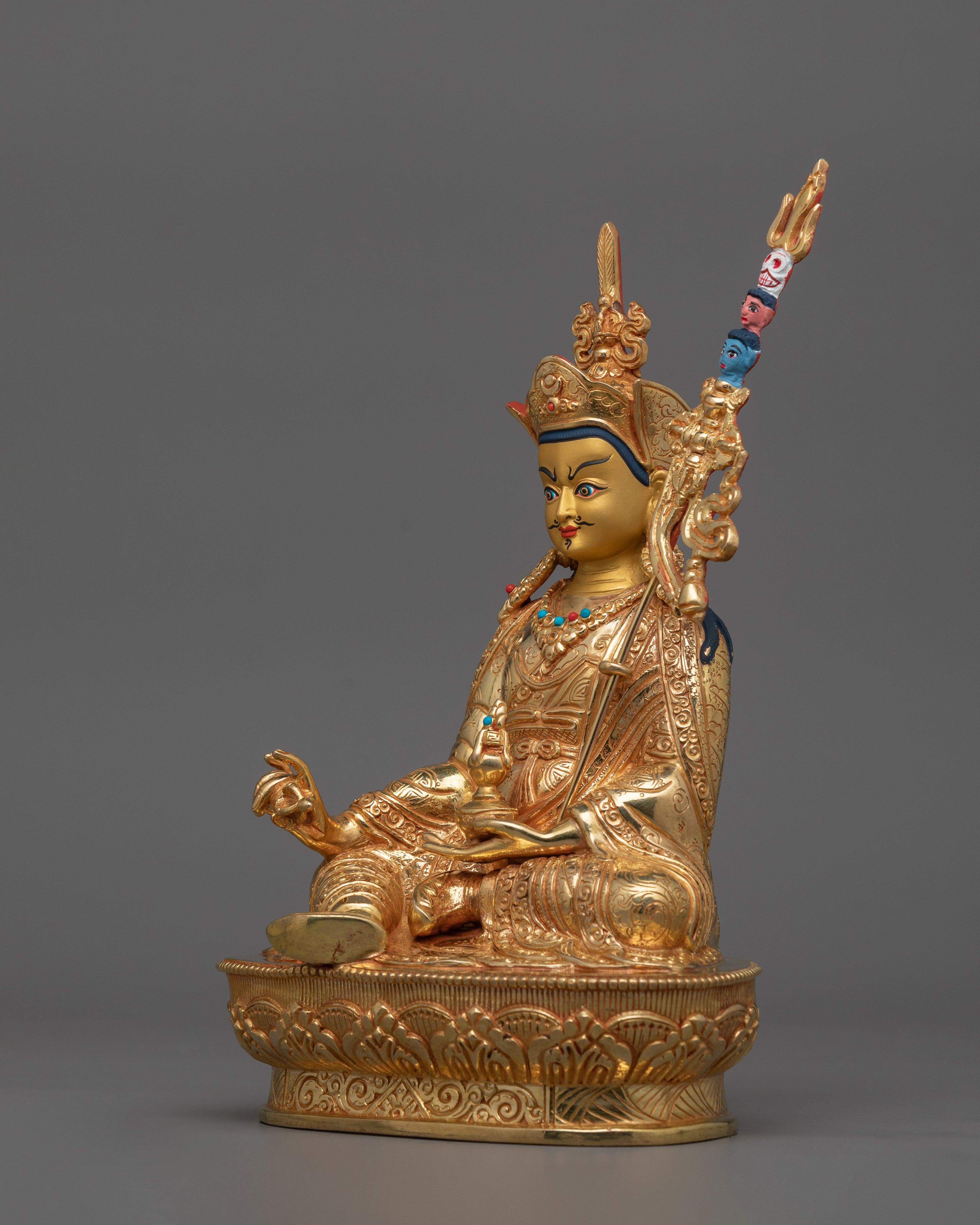 Tibetan Figurine of Lotus Born Guru Rinpoche | Buddha of Wisdom, Spiritual Mastery
