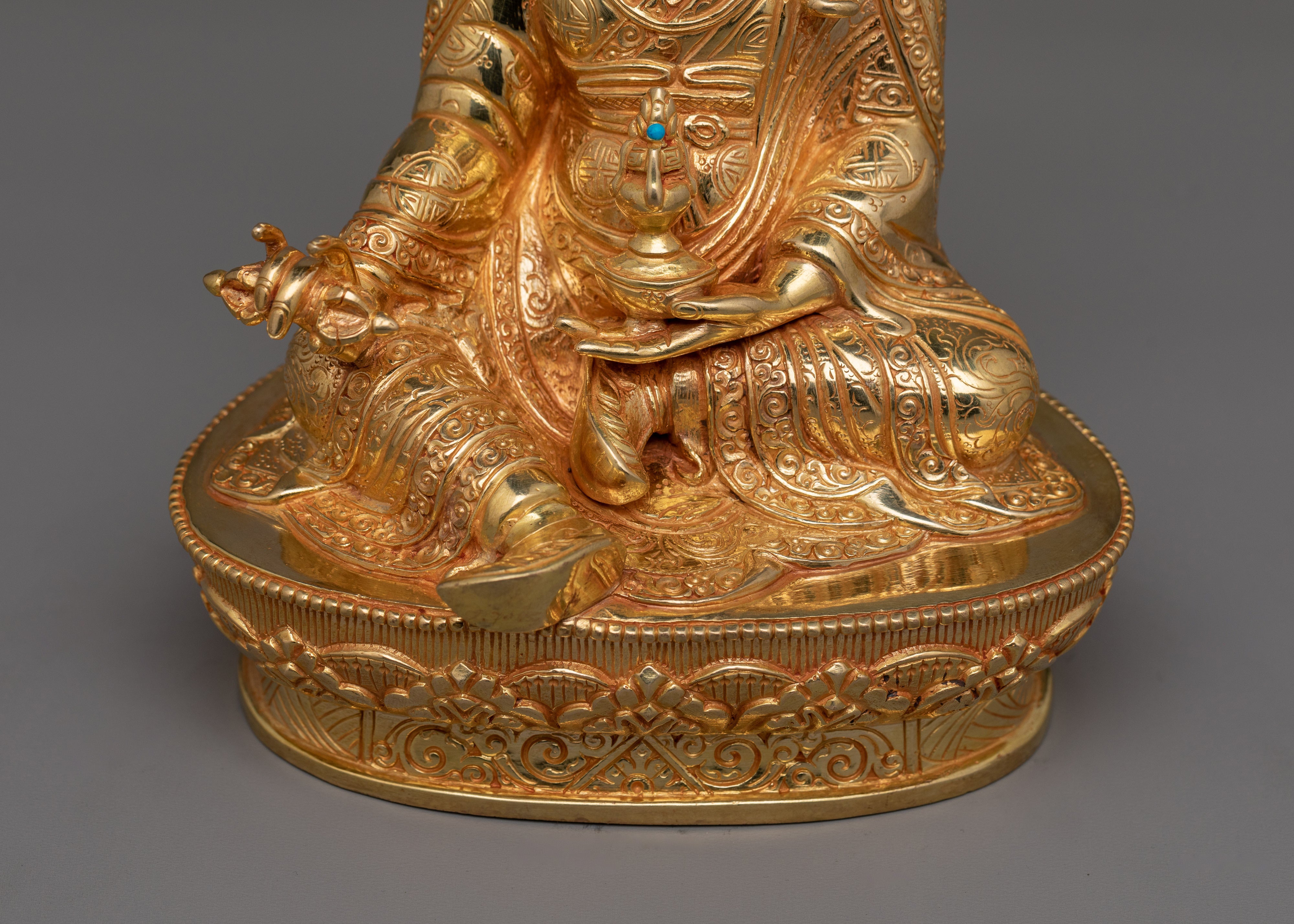Tibetan Figurine of Lotus Born Guru Rinpoche | Buddha of Wisdom, Spiritual Mastery